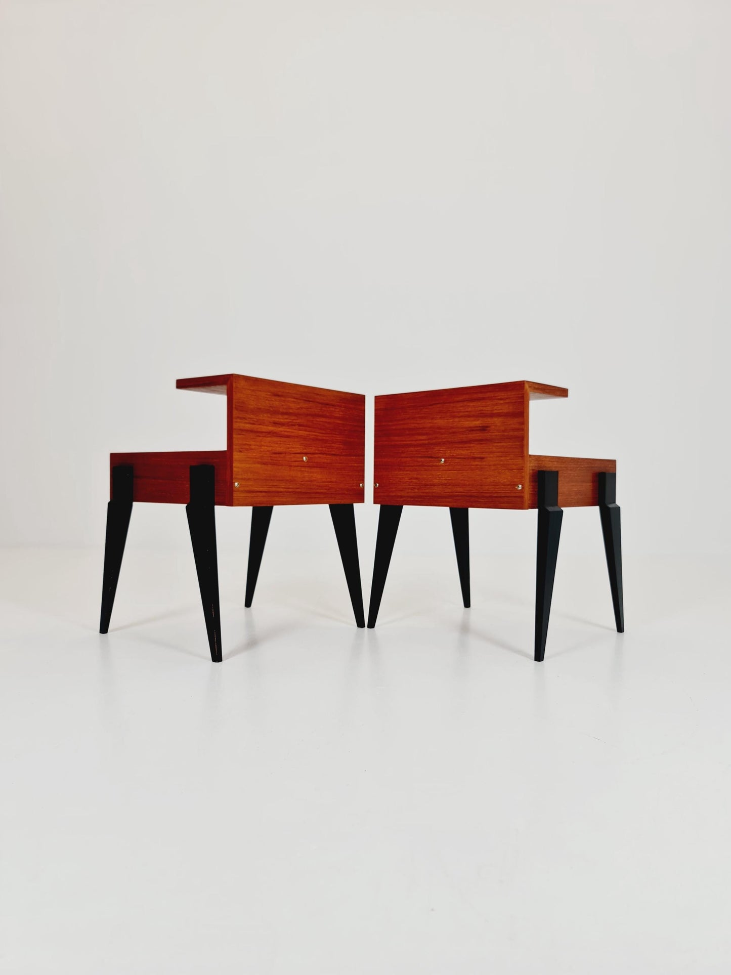 Rare Danish MidCentury teak nightstands / bedside tables, 1960s