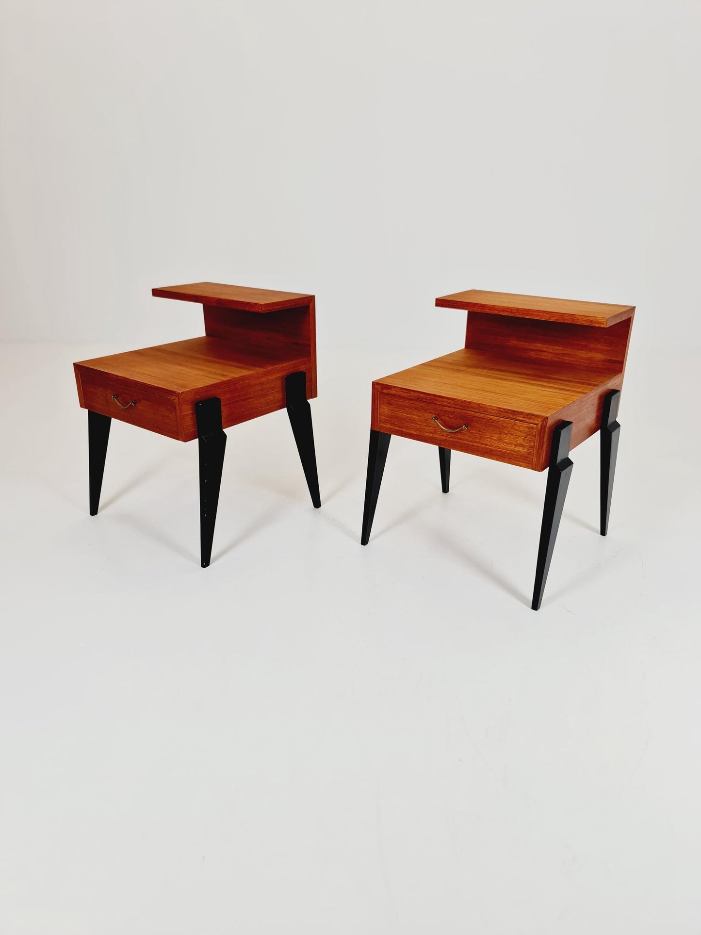 Rare Danish MidCentury teak nightstands / bedside tables, 1960s