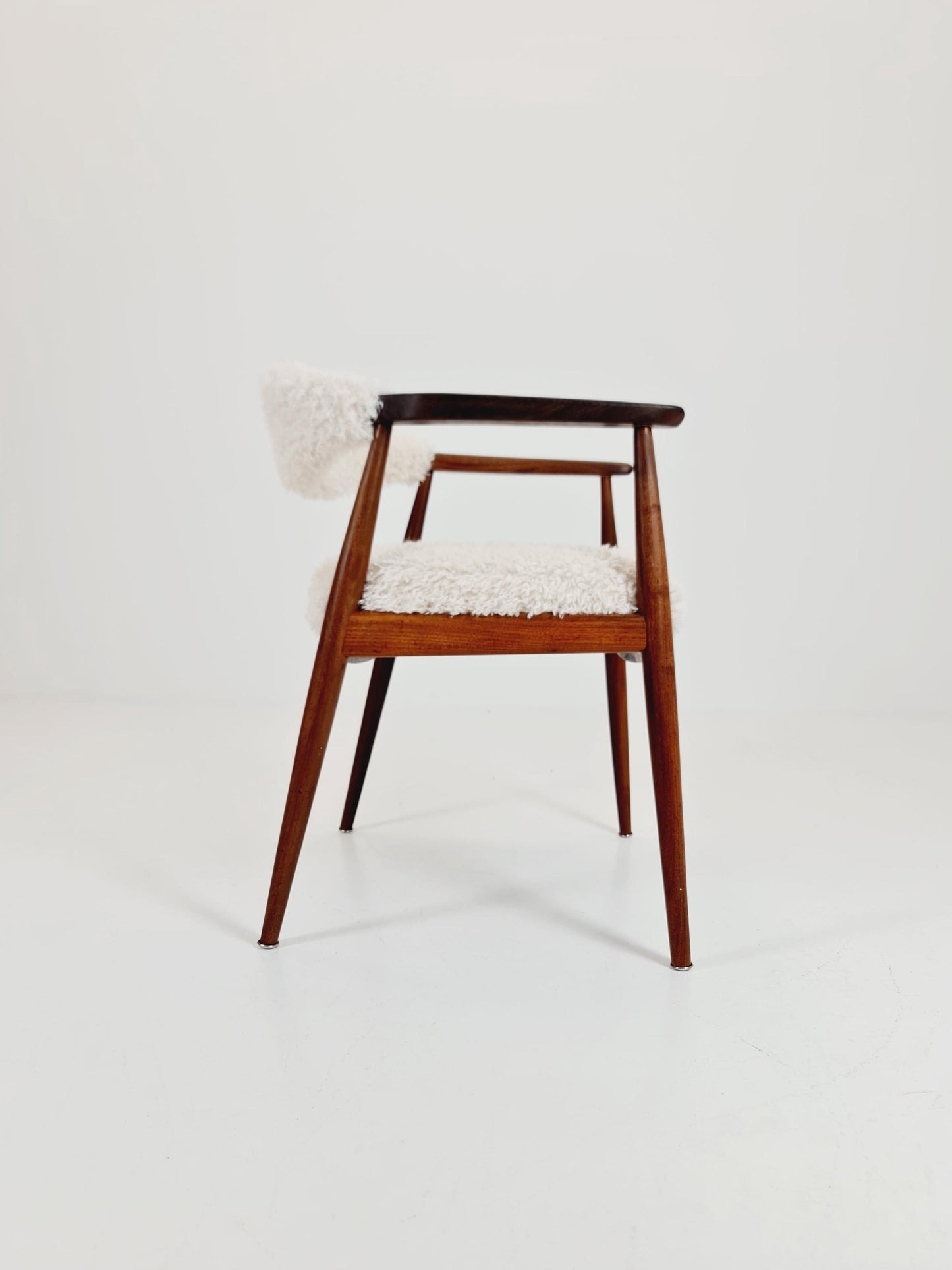 Mid Century German teak with Teddy Farbic chair by casala , 1960s