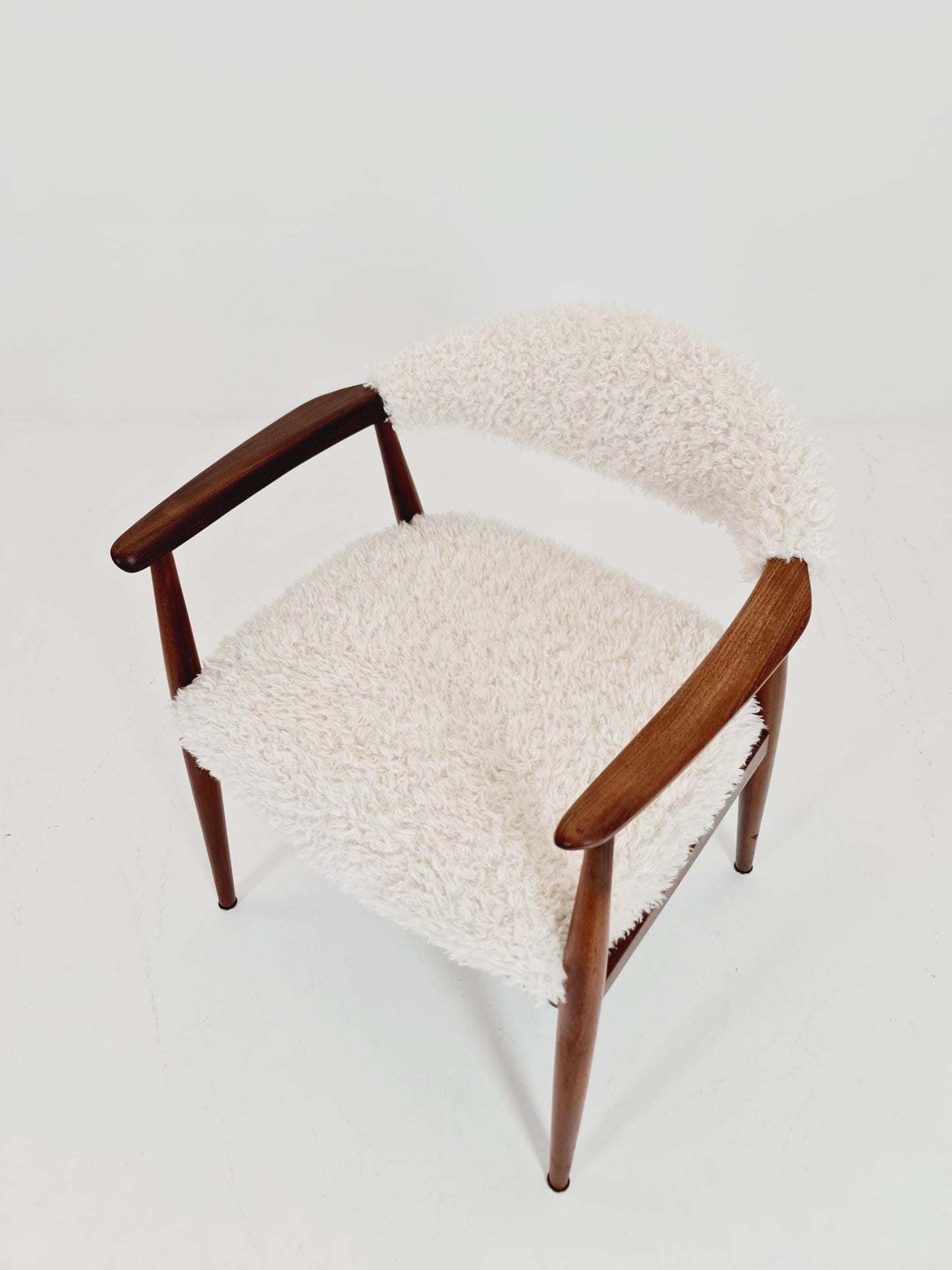 Mid Century German teak with Teddy Farbic chair by casala , 1960s