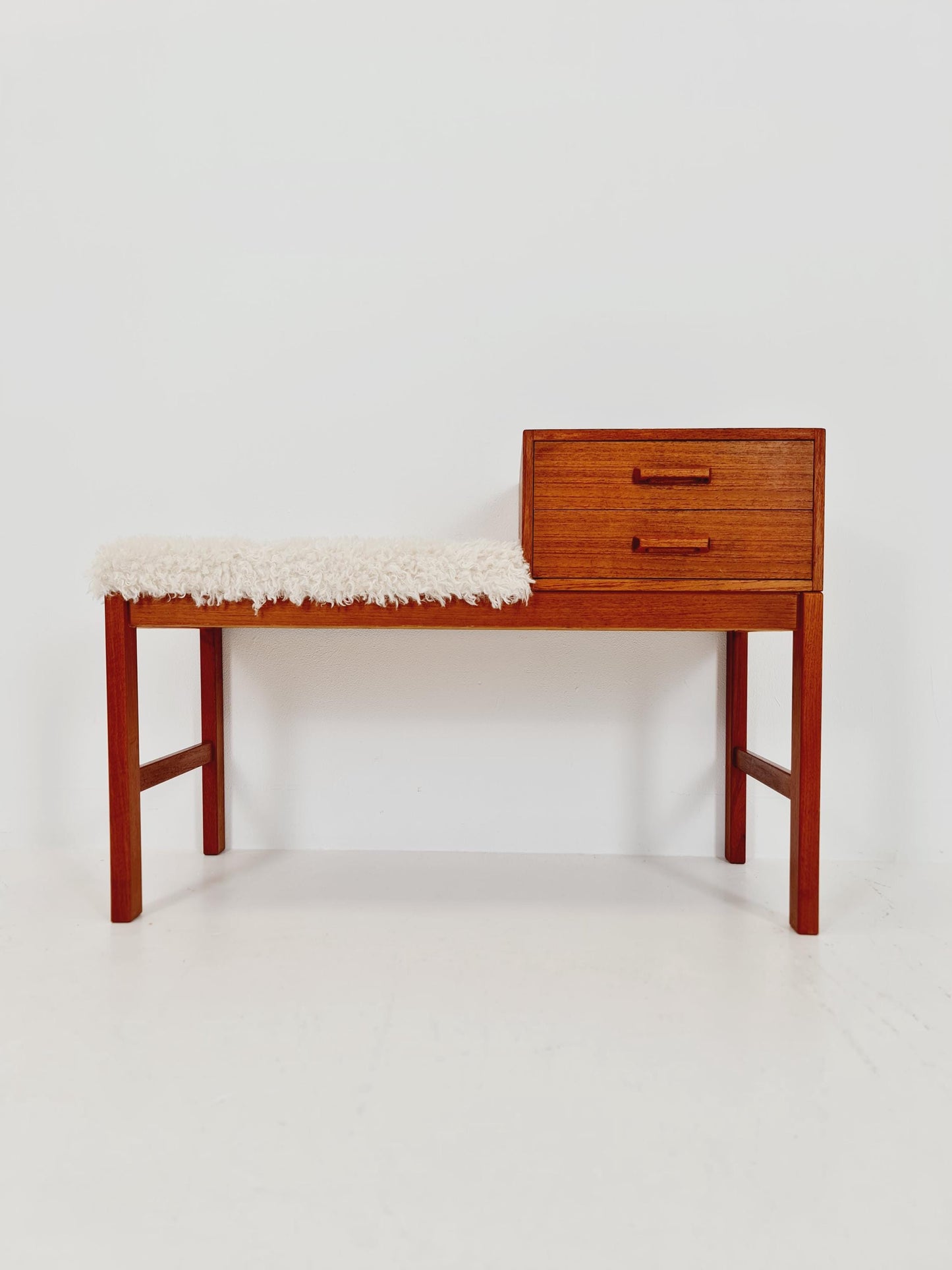 Danish teak telefon table/ hallway table By Jörgen Maahr/Otto Nielsen, 1960s