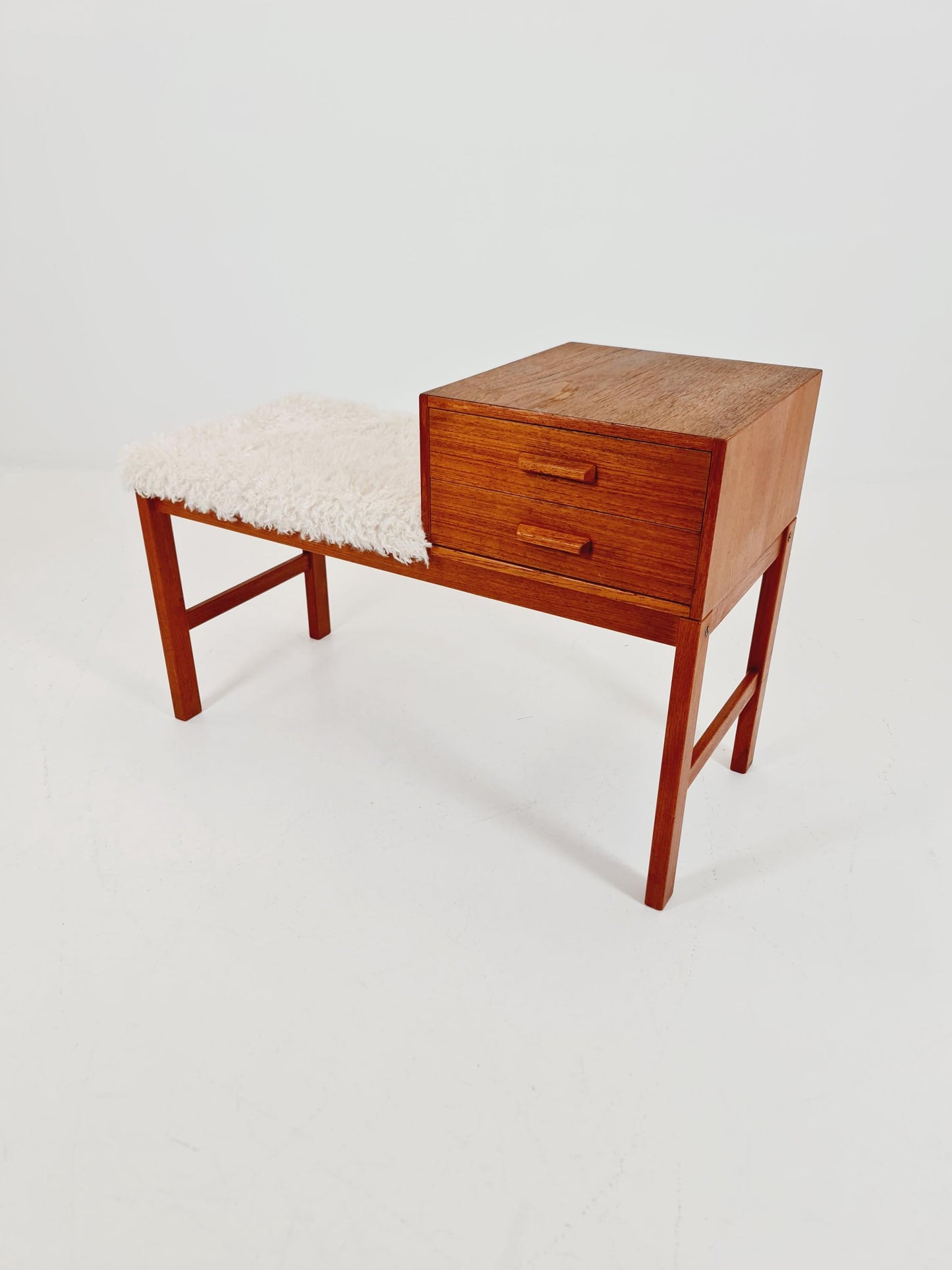 Danish teak telefon table/ hallway table By Jörgen Maahr/Otto Nielsen, 1960s
