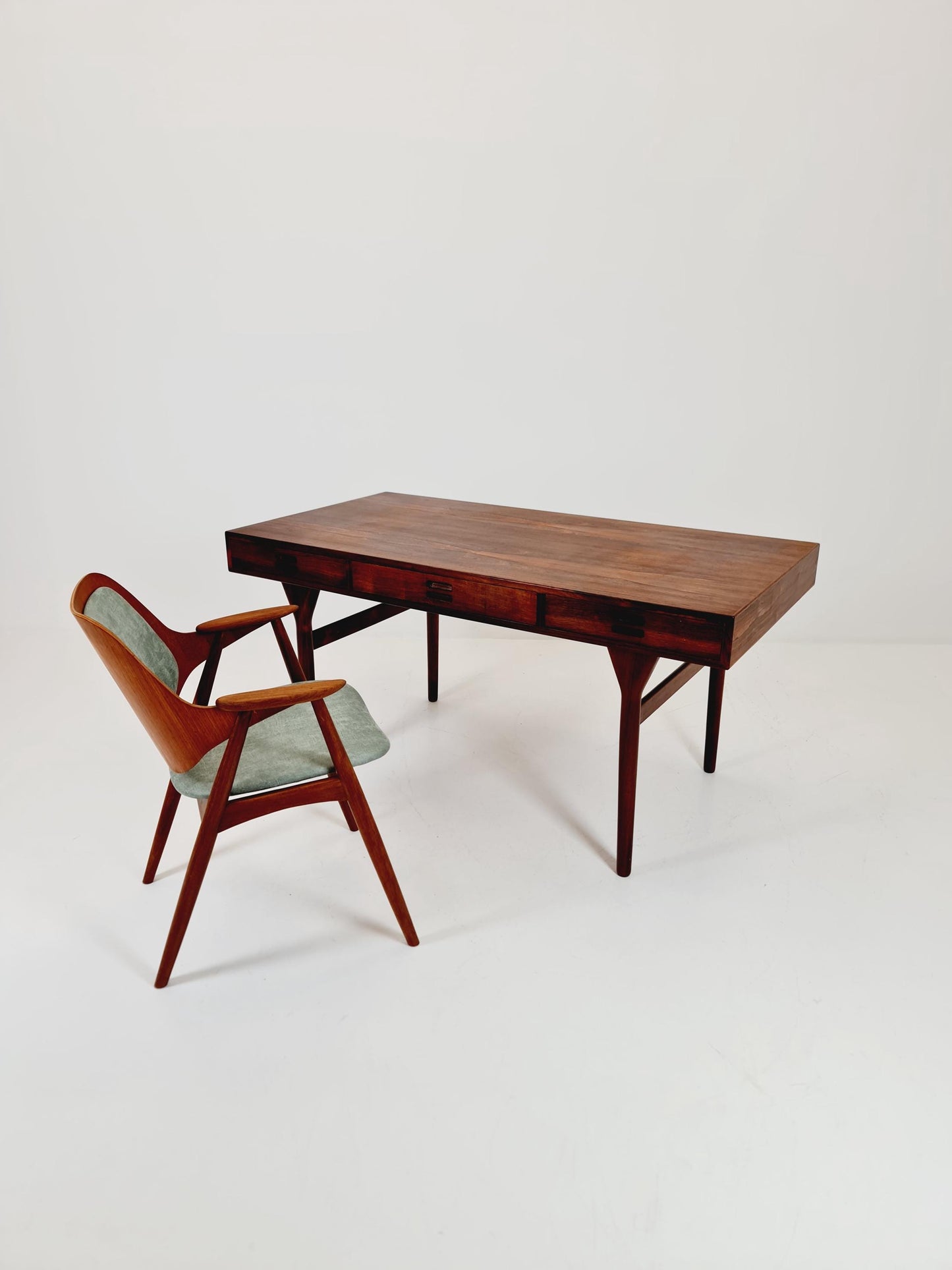 Rare Danish Rosewood Desk by Nanna Ditzel for SØREN WILLADSEN Møbelfabrik, 1960s