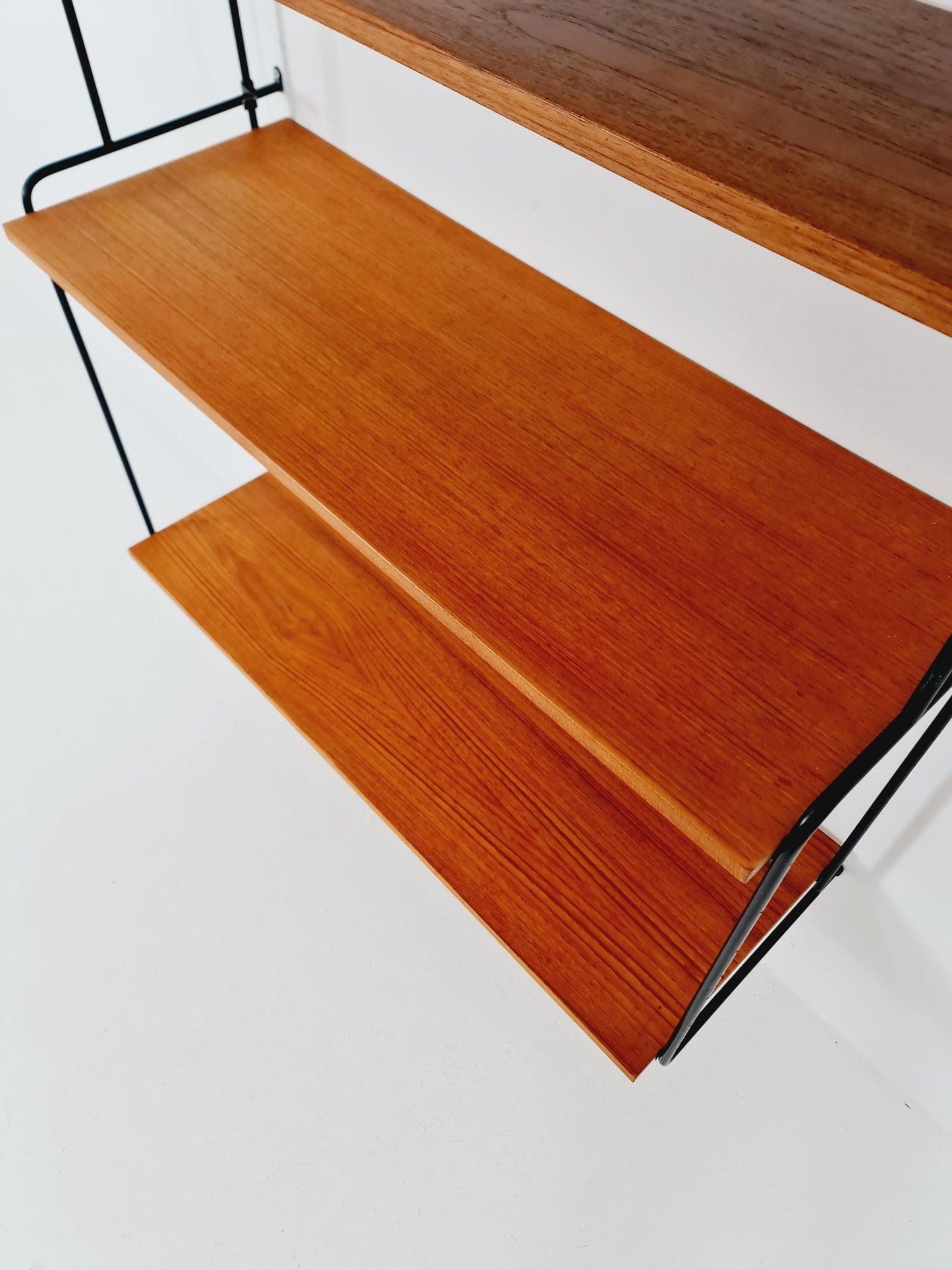Mid century Teak wall shelving unit by Hilker for Omnia, Germany, 1960s