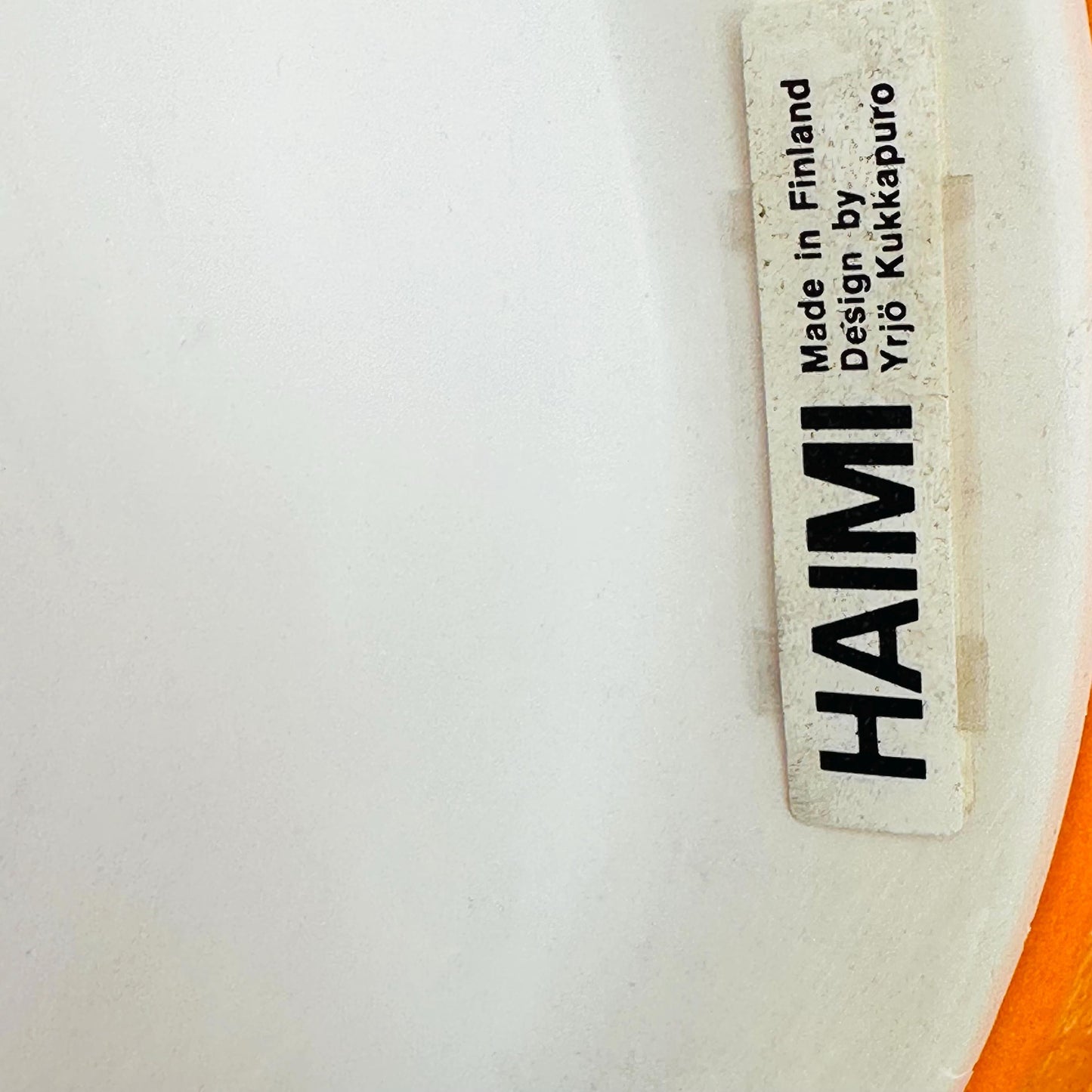 Mid century Yrjö Kukkapuro “Saturnus” Low Table – White & Orange | Haimi Finland, 1970s | Modernist Space Age Design