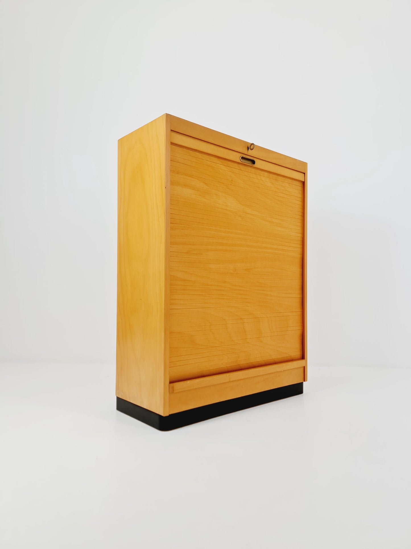 Bauhaus German roll document cabinet Wood by Koncord Möbel , 1930s