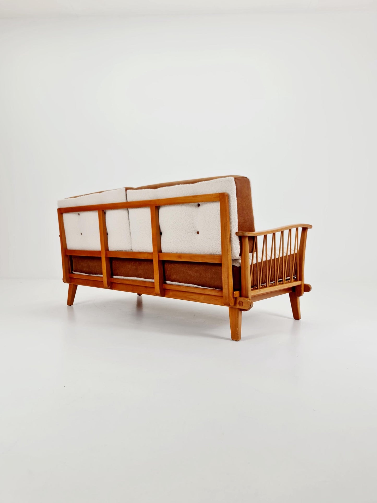 Midcentury Stella Sofa Ash wood Daybed by Walter Knoll , Germany, 1950s