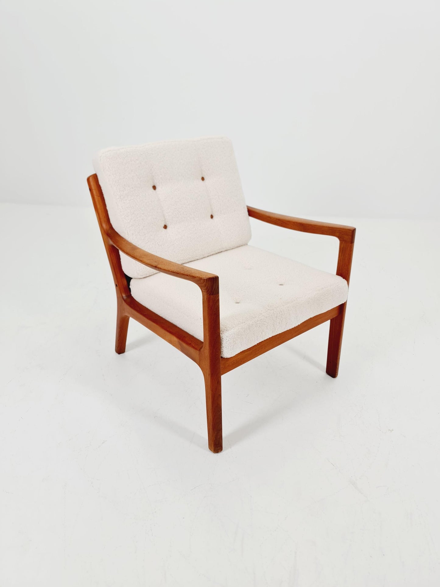 Mid-century Rare Danish teak lounge chair/ Easy chair by Ole Wanscher for Cado France &Son , 1960s