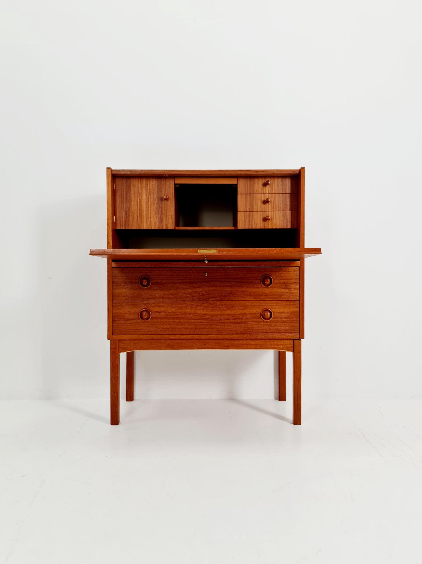 Midcentury Danish vintage teak secretary, vanity /Make up table By Arne Wahl Iversen, 1960s