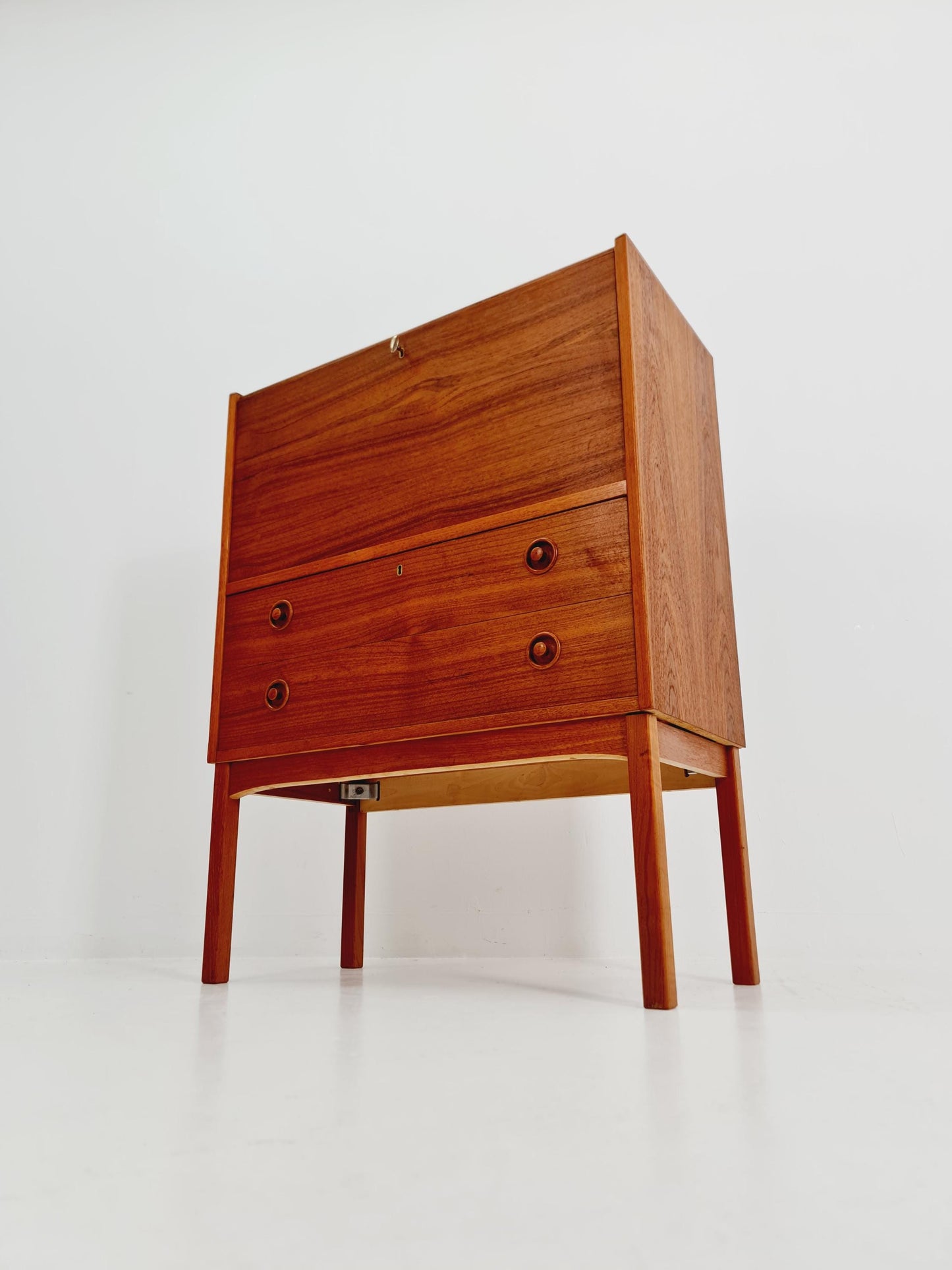 Midcentury Danish vintage teak secretary, vanity /Make up table By Arne Wahl Iversen, 1960s