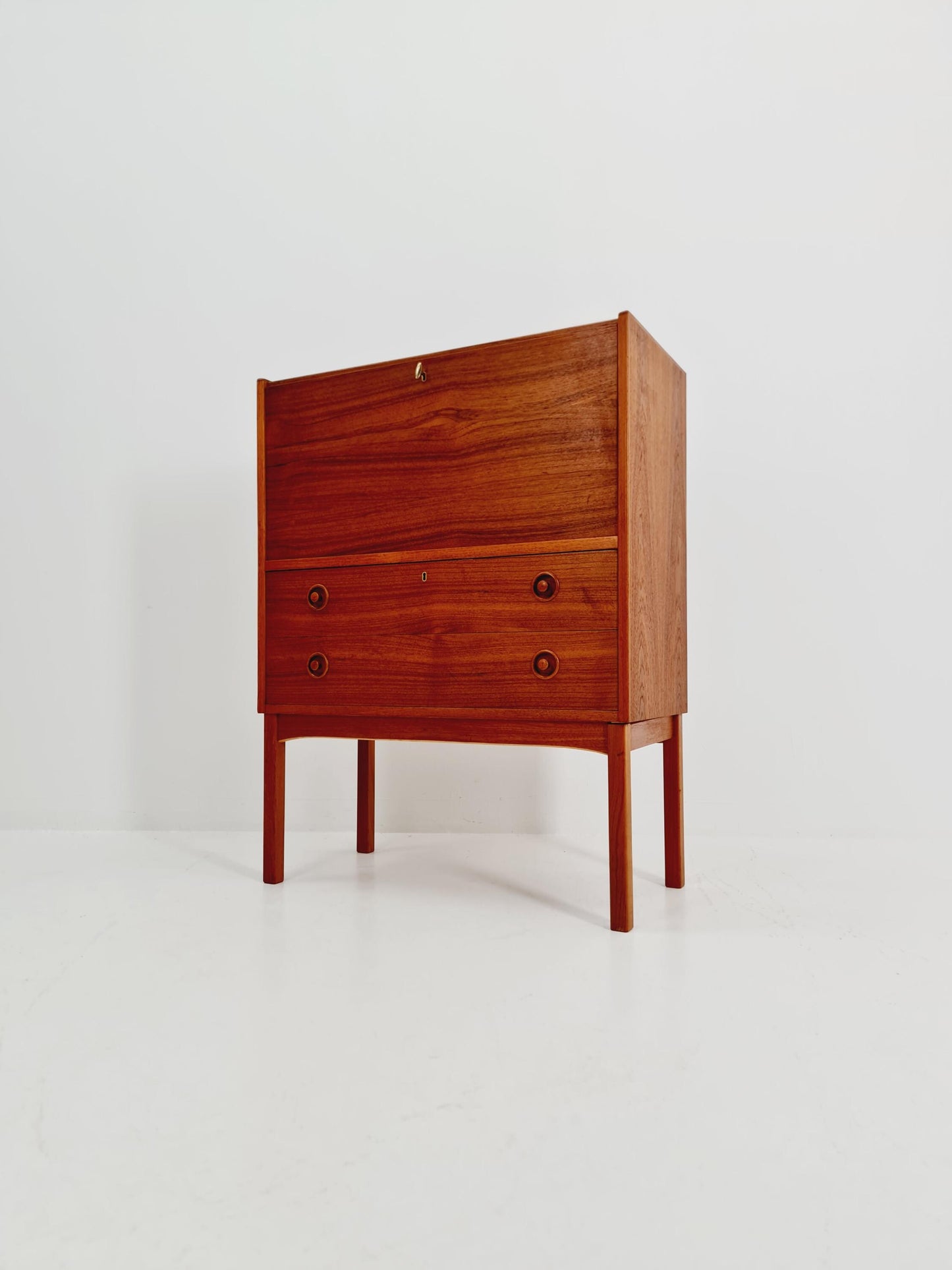 Midcentury Danish vintage teak secretary, vanity /Make up table By Arne Wahl Iversen, 1960s
