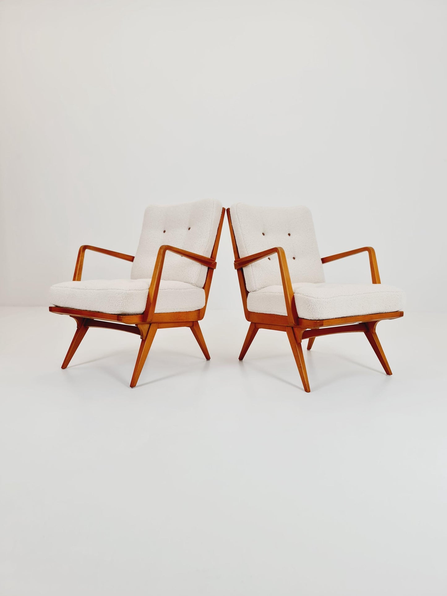 Midcentury easy chairs by Walter Knoll for Knoll Antimott , Germany, 1960s, Set of 2