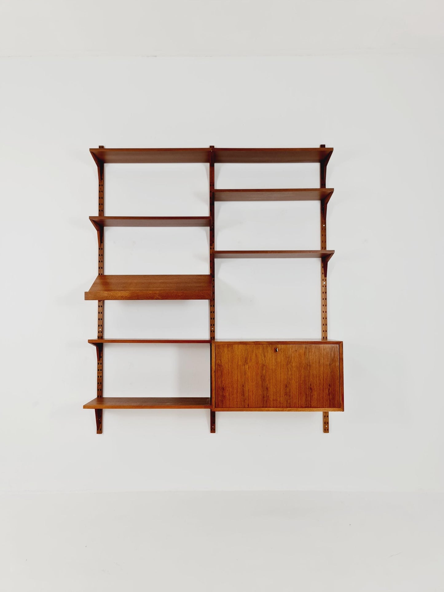 Mid century Danish Walnut Wall Unit with bar cabinet /Desk by Poul Cadovius for Royal,Denmark, 1960s