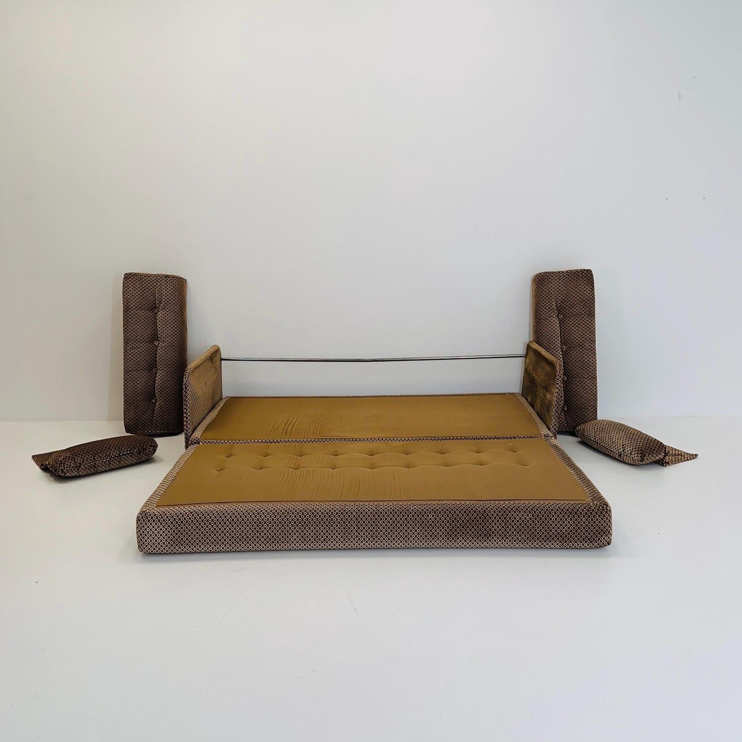 Mid Century Bauhaus Daybed Sofa Chrome Tubular Frame – 1980s Germany,