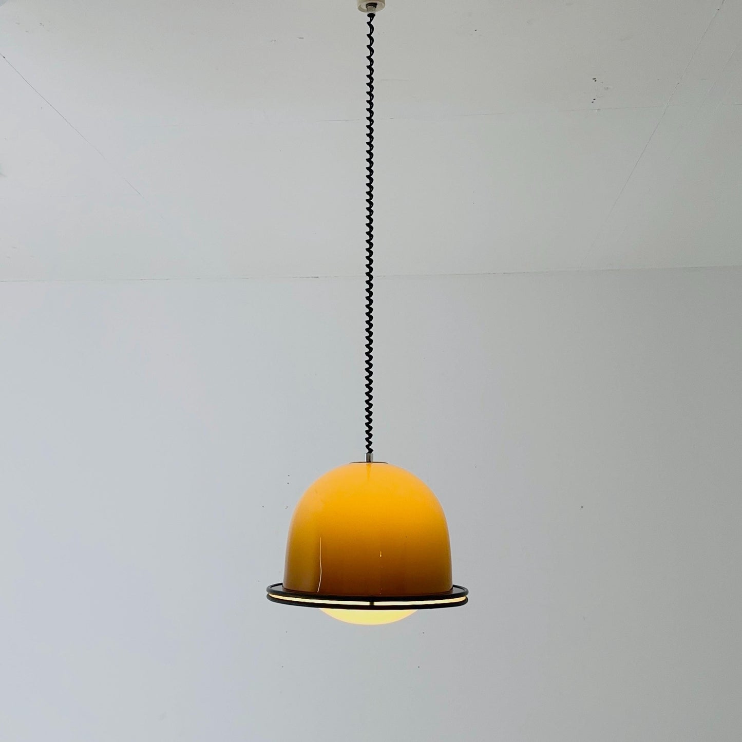 Rare Mid century Harvey Guzzini Pendant Lamp, 1970s Italy