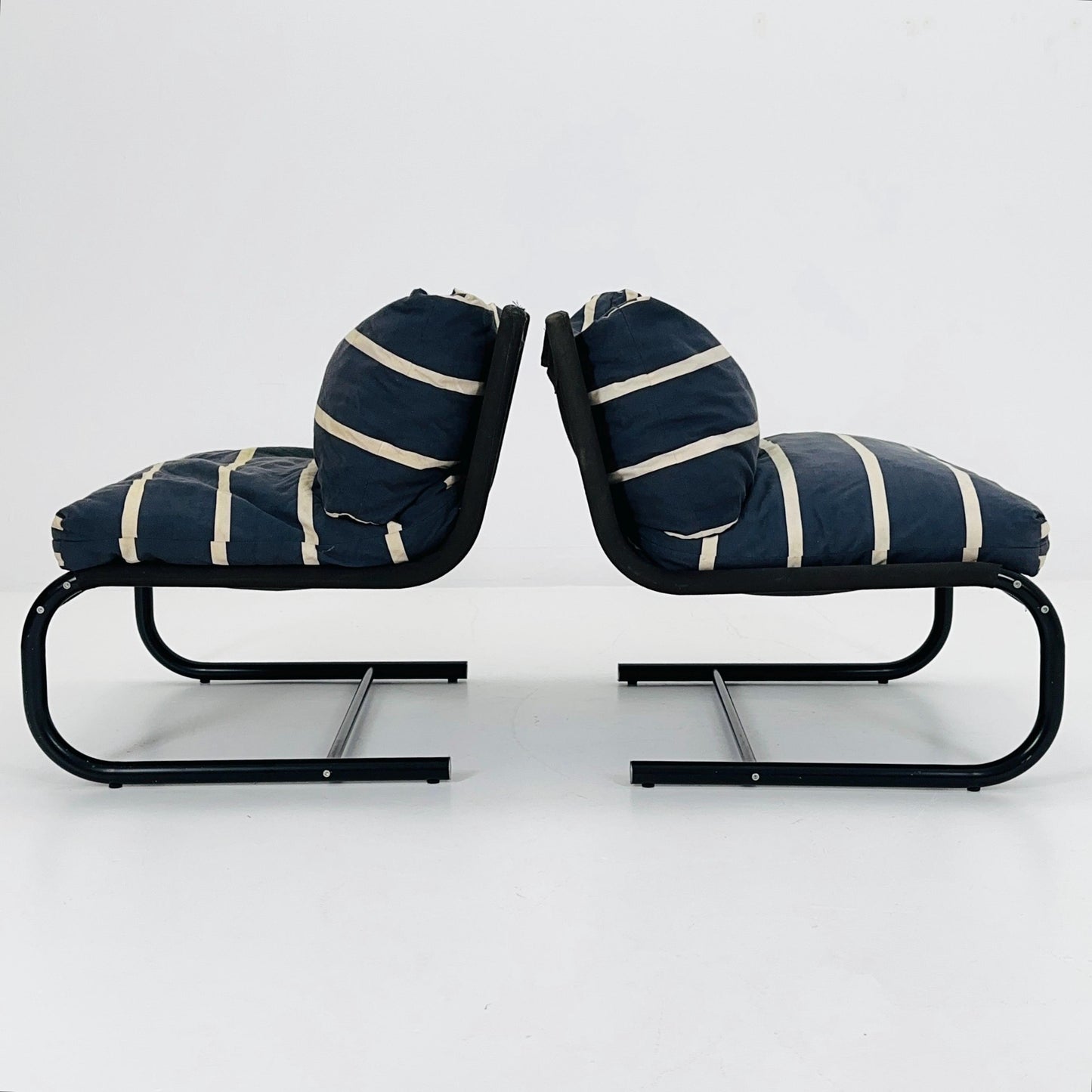 1 of 2 Space Age Stuns Lounge Chairs by Jan Dranger - Johan Huldt for Innovator, Sweden, 1970s