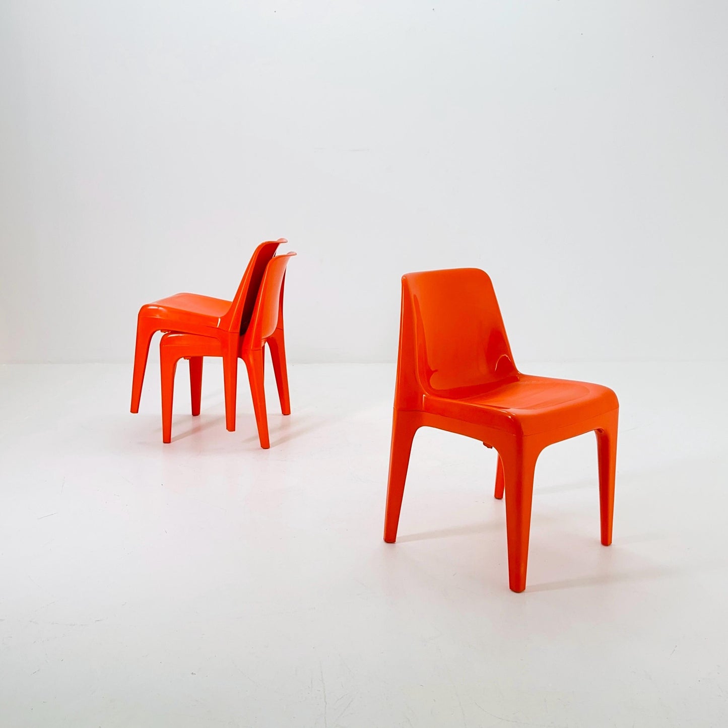 1 of 3 Space Age Chairs Model 4973 by Schröder & Henzelmann for Vlotho Uffeln , West Germany 1970s
