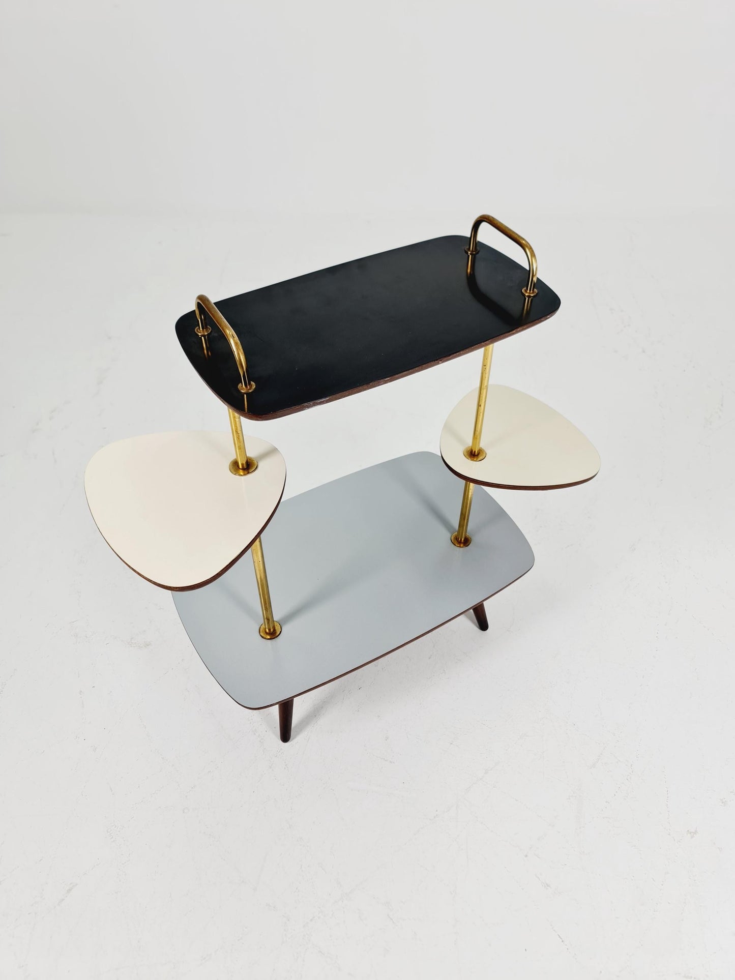 Big 1950s German Plant Stand, Vintage Mid-Century Minimalist Indoor Plant Stand Side Table Retro flower table By Opal