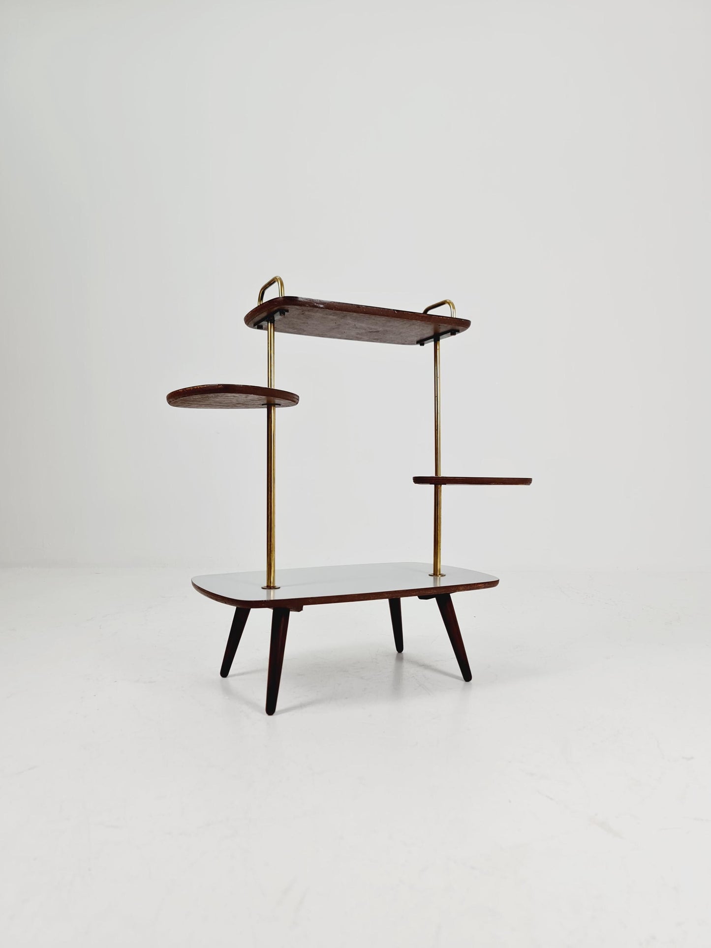 Big 1950s German Plant Stand, Vintage Mid-Century Minimalist Indoor Plant Stand Side Table Retro flower table By Opal