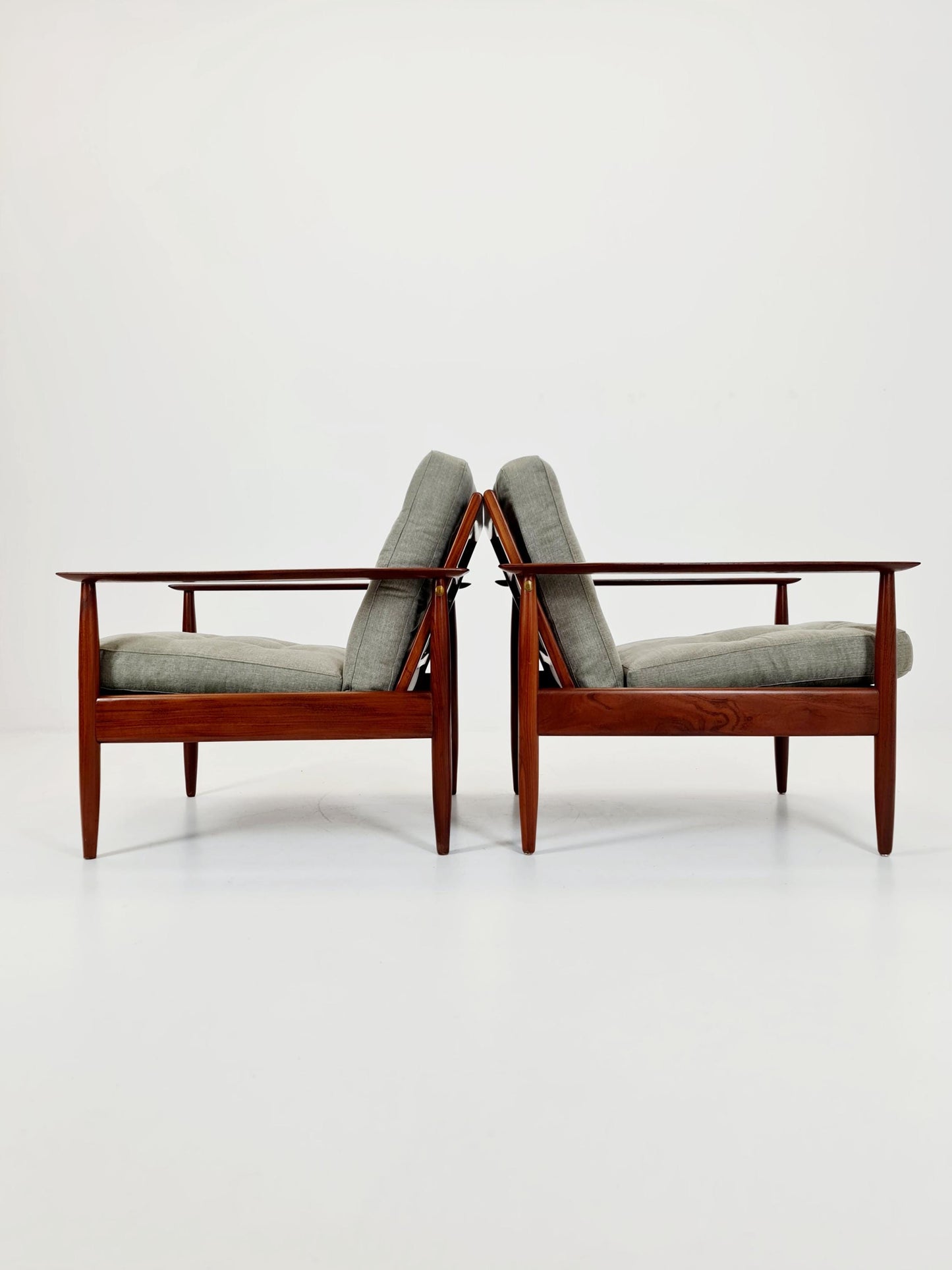 Mid century easy lounge chairs Denmark 1960s, Set of 2
