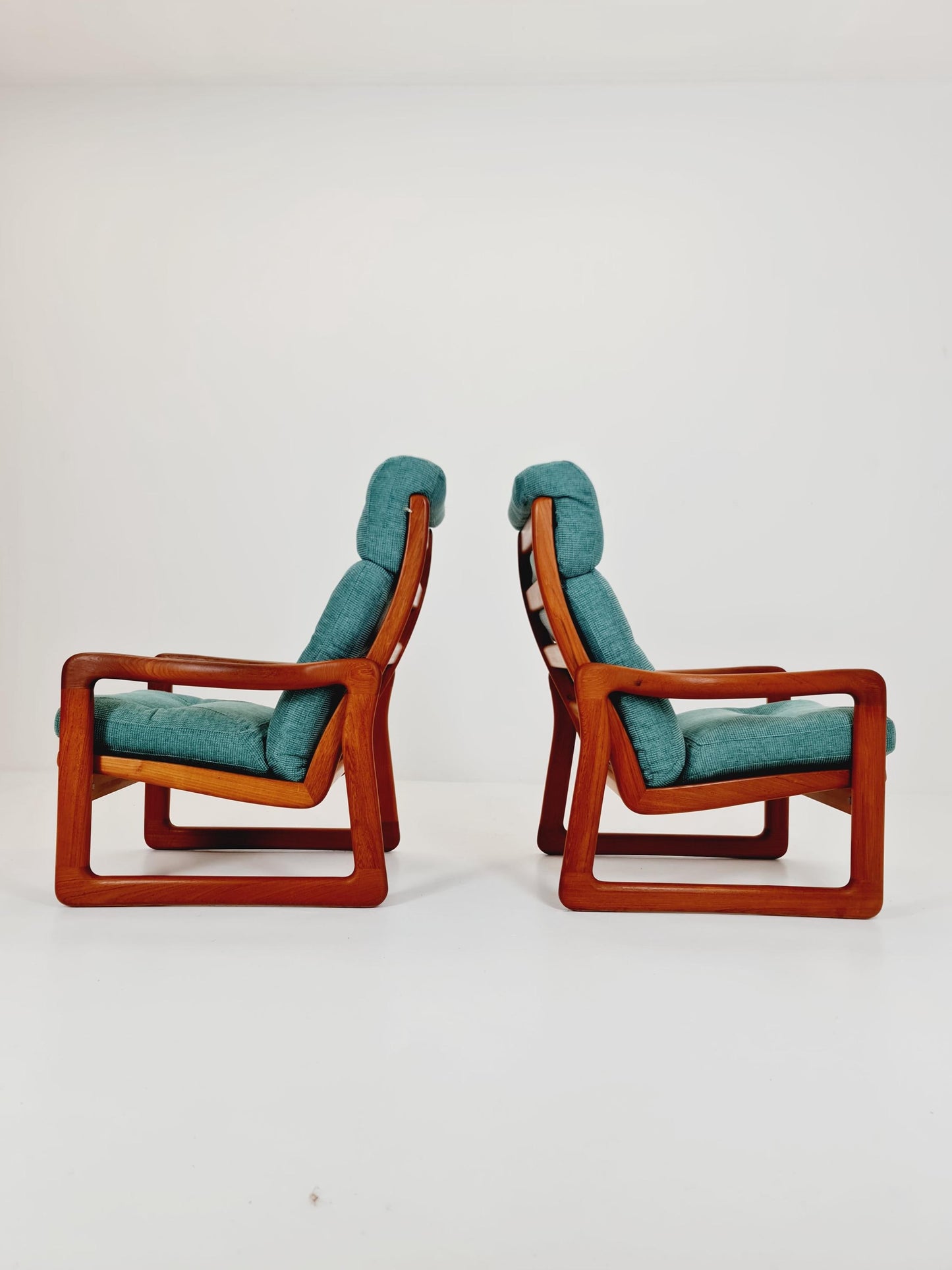 Mid century teak easy lounge chairs by Holstebro Möbelfabrik A/S , 1960s
