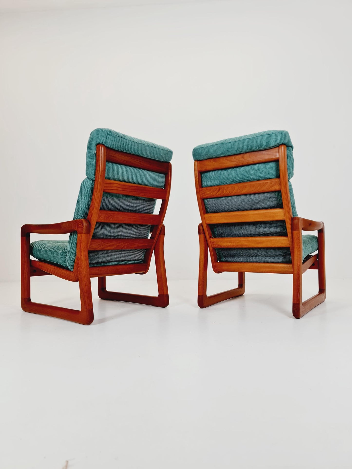 Mid century teak easy lounge chairs by Holstebro Möbelfabrik A/S , 1960s