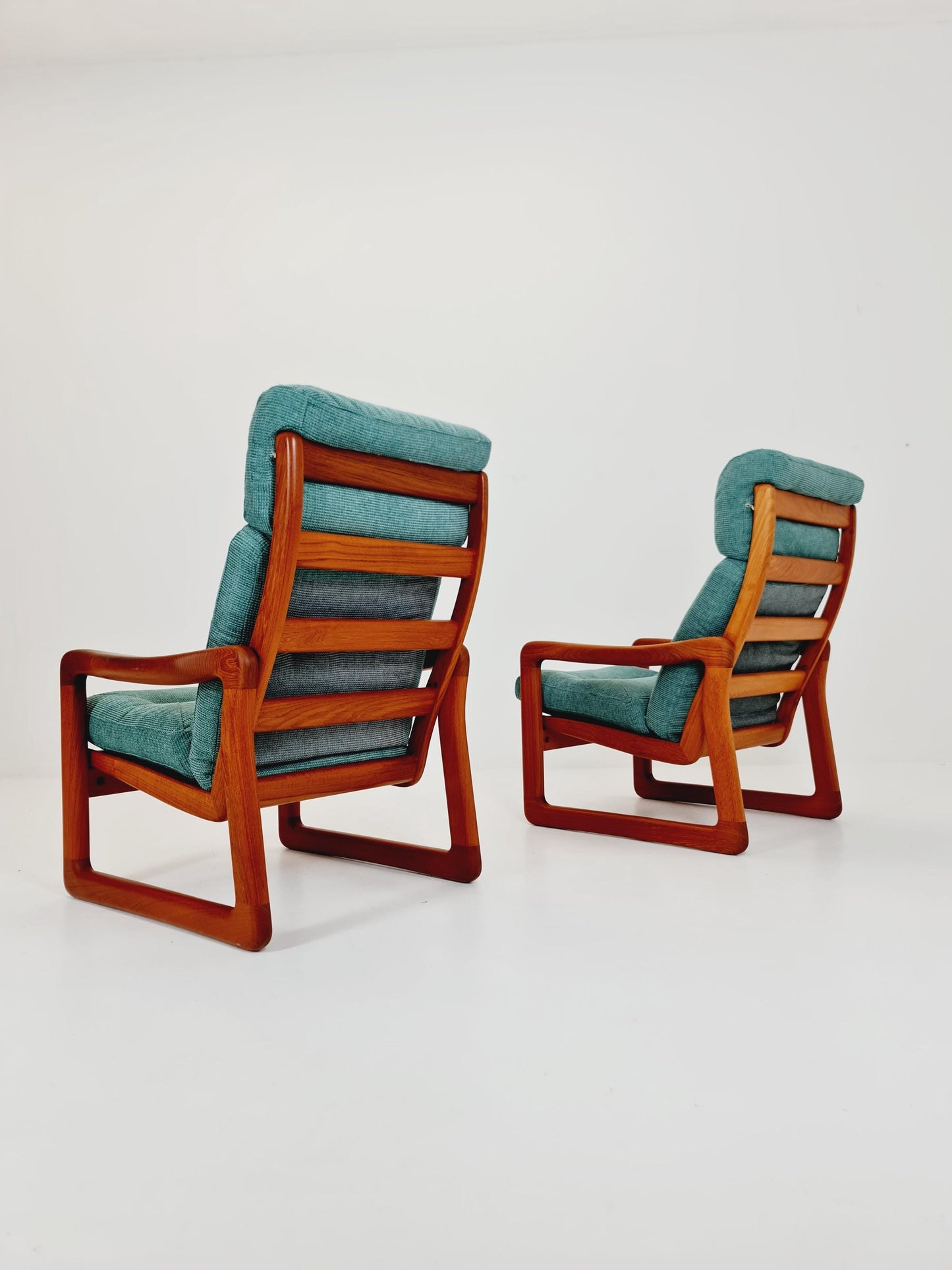 Mid century teak easy lounge chairs by Holstebro Möbelfabrik A/S , 1960s