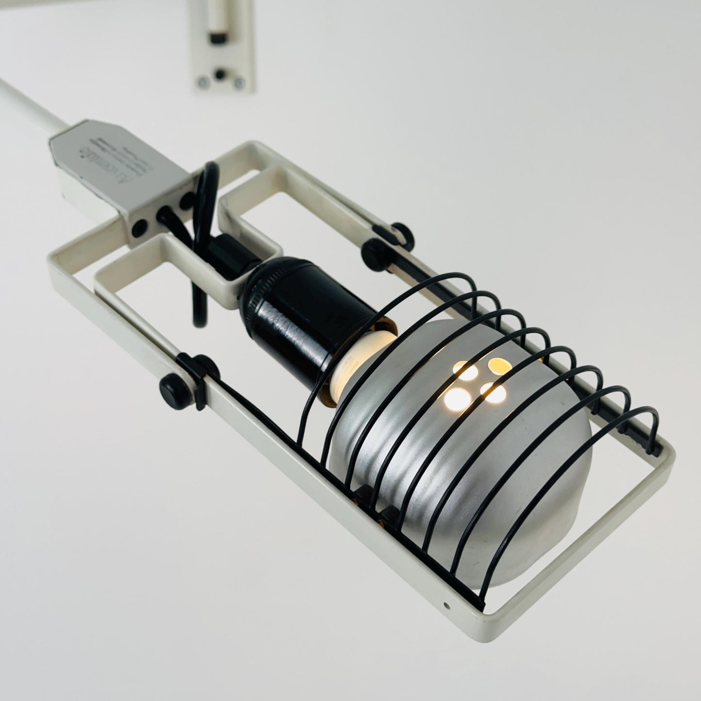 Mid century Sintesi wall lamp with clamp by Ernesto Gismondi for Artemide, 1970s Italy