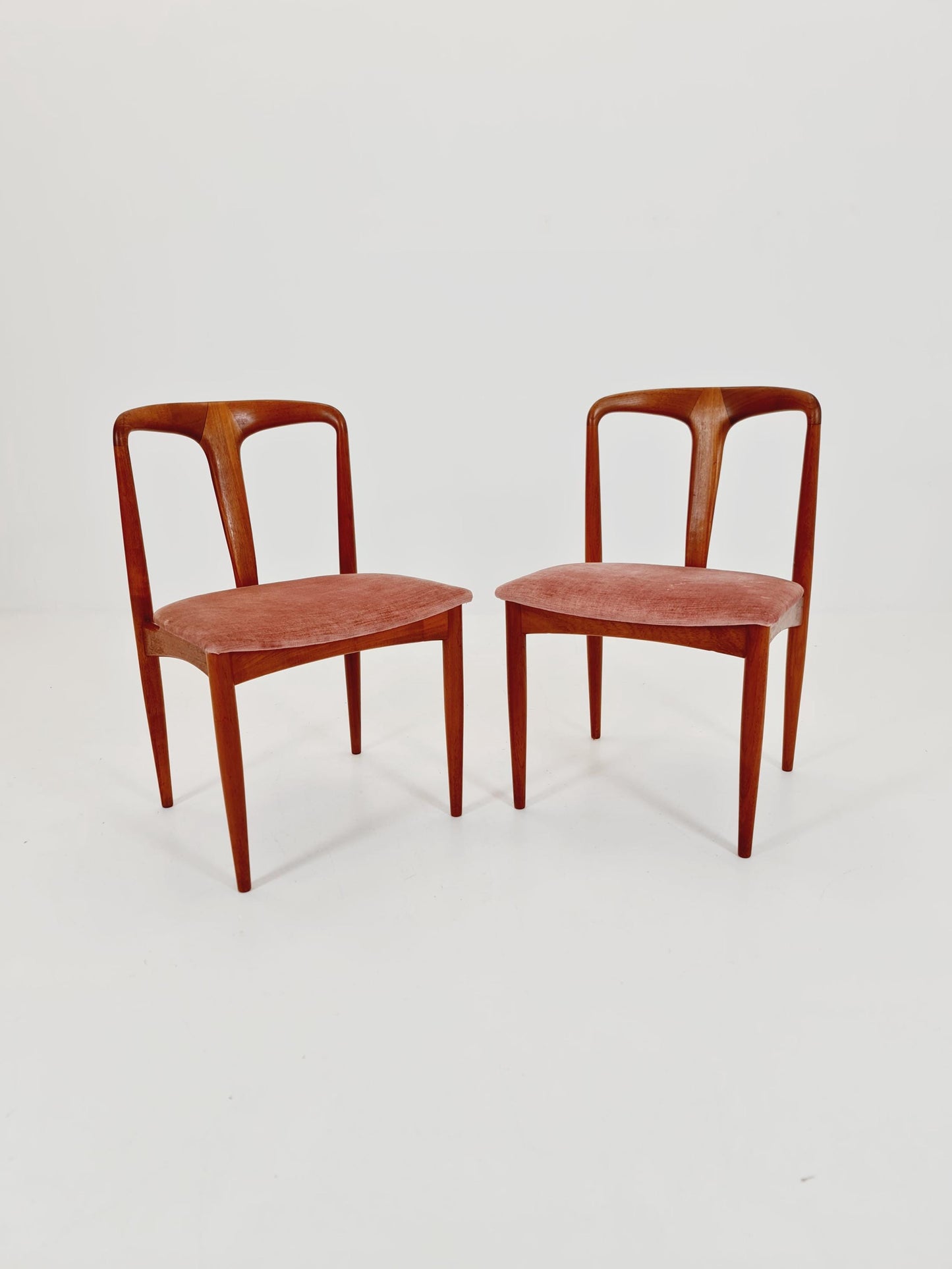 Vintage Danish teak dining chair by johannes Andersen for Uldum Mobelfabrik , 1960s set of 2,