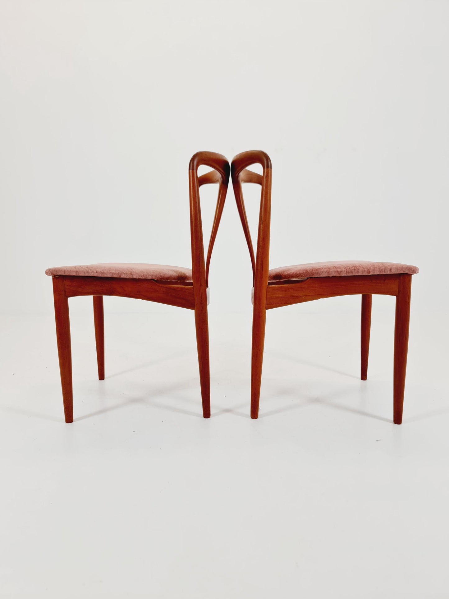 Vintage Danish teak dining chair by johannes Andersen for Uldum Mobelfabrik , 1960s set of 2,