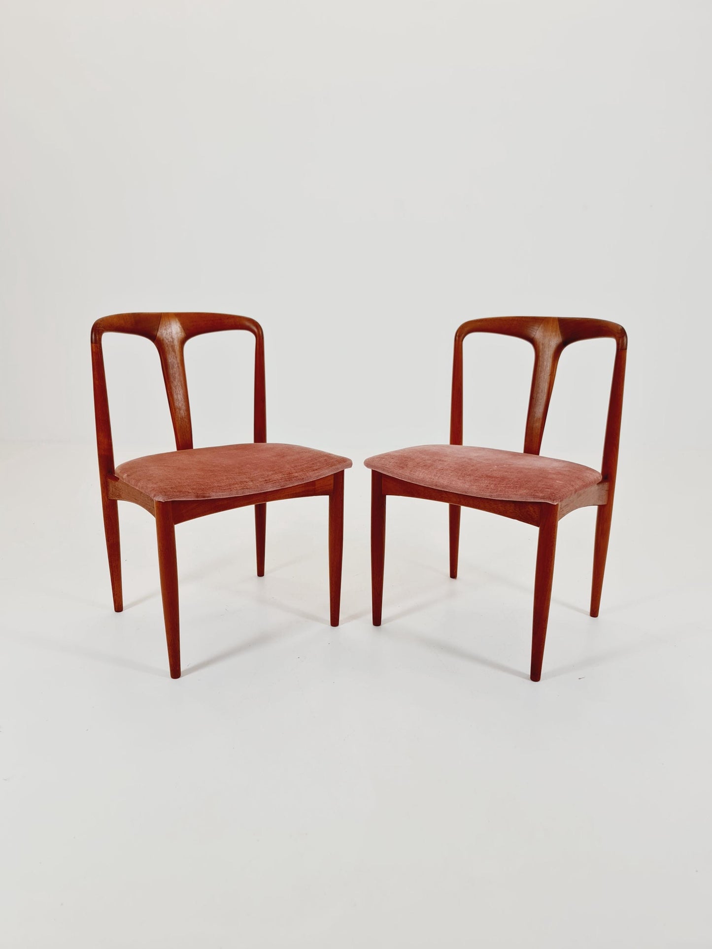Vintage Danish teak dining chair by johannes Andersen for Uldum Mobelfabrik , 1960s set of 2,