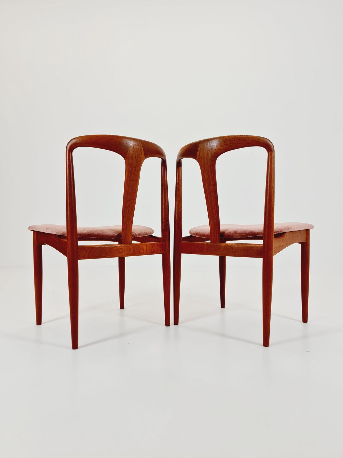 Vintage Danish teak dining chair by johannes Andersen for Uldum Mobelfabrik , 1960s set of 2,