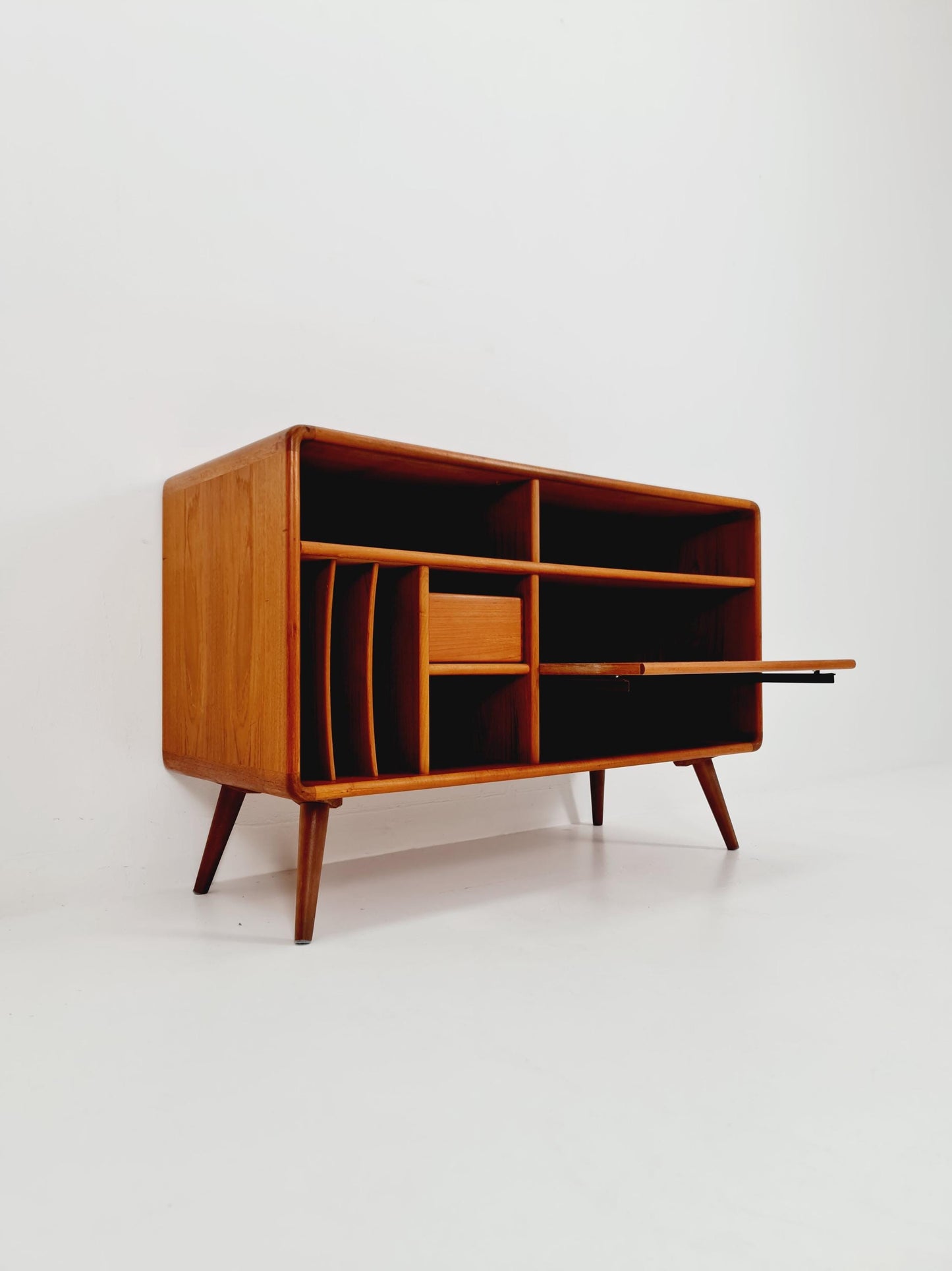 Mid century Solid Danish teak hallway cabinet, Record cabinet By Dyrlund 1960s