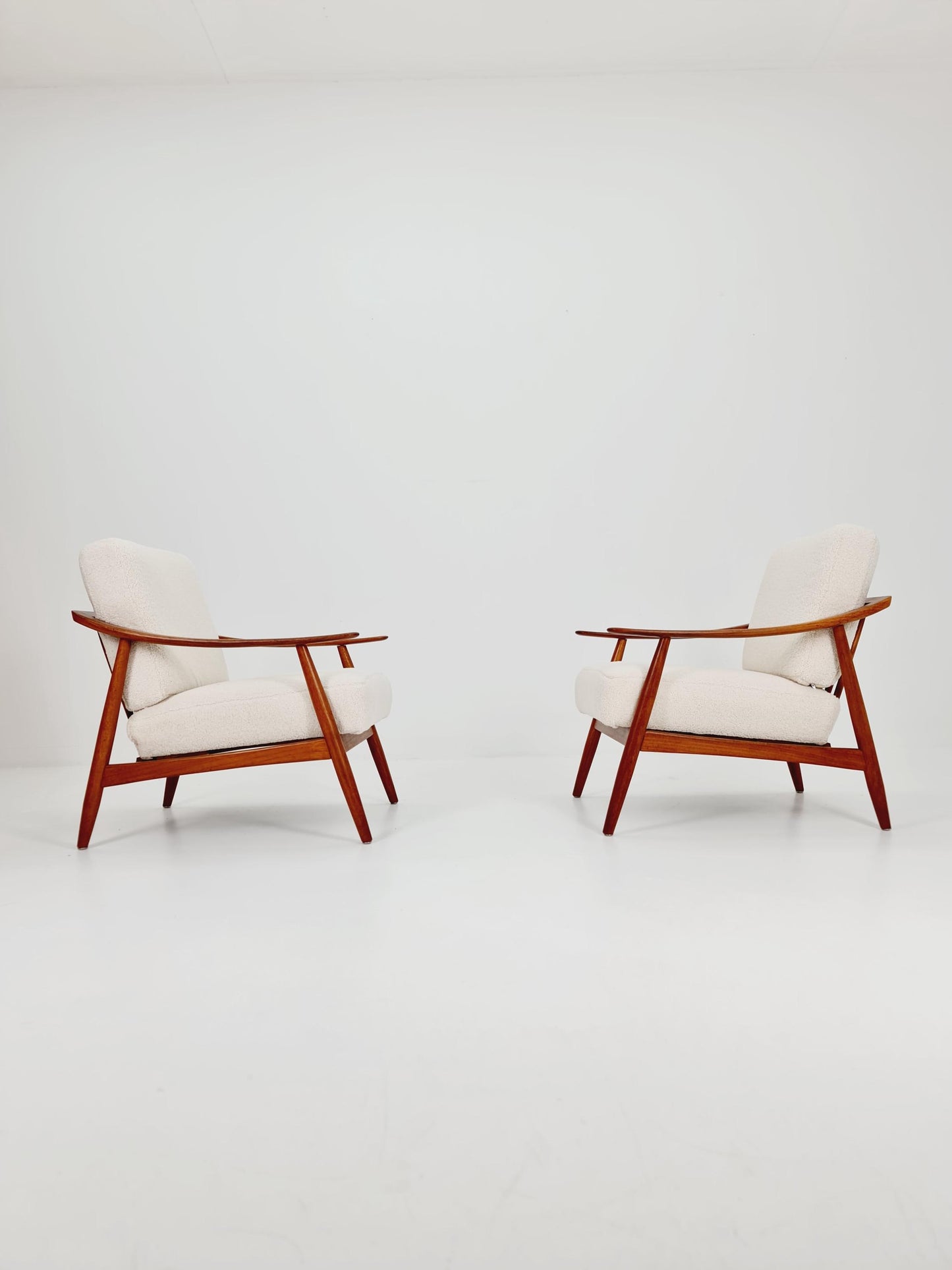 Mid century easy lounge chairs by Folke Ohlsson for Bodafors Sweden , 1955s, Set of 2