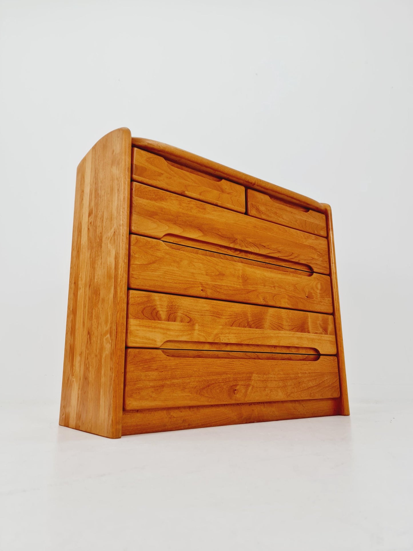 Midcentury danish design chest of drawers Elm Wood 1970s