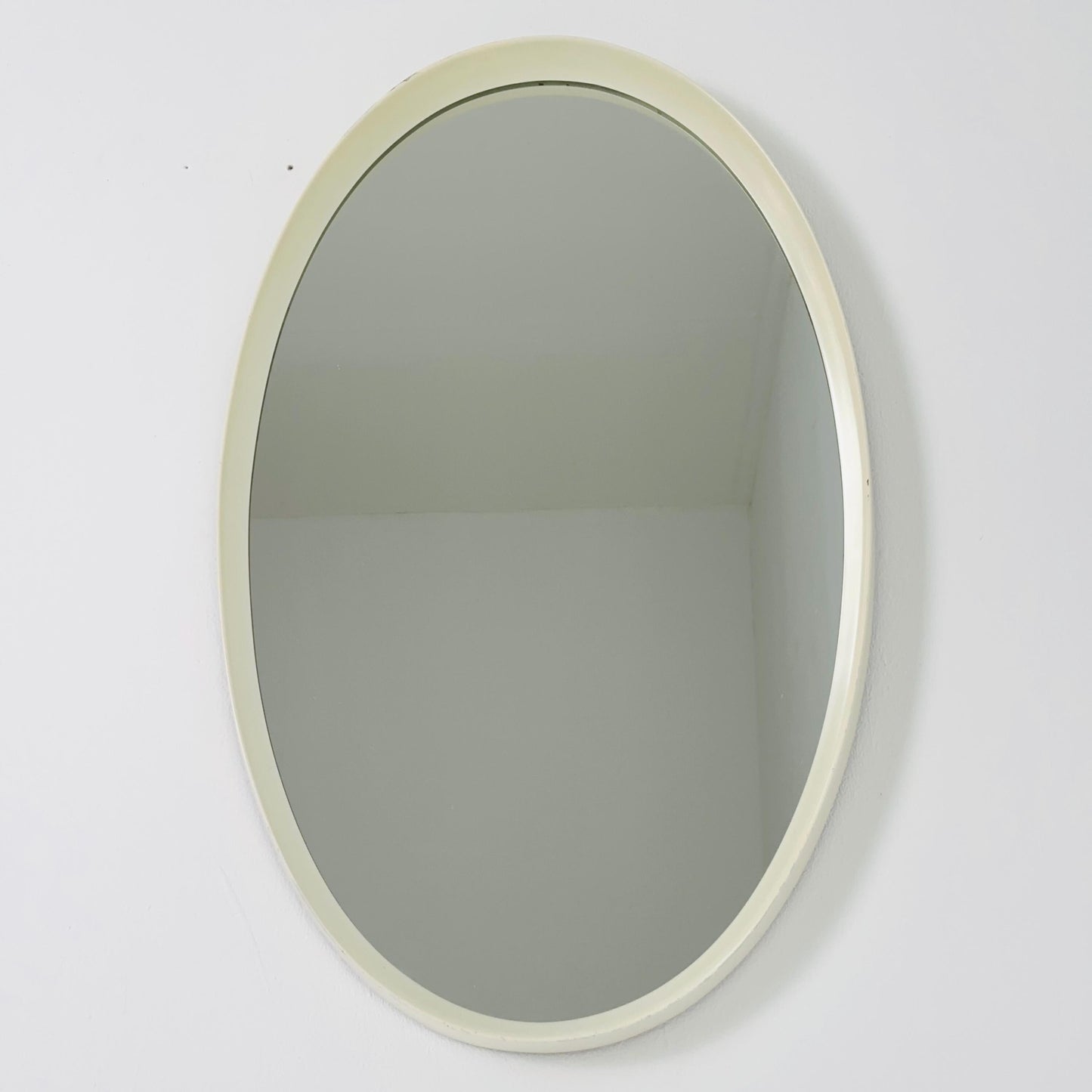 Space Age Mid-Century Oval Wall Mirror, 1970s Italy