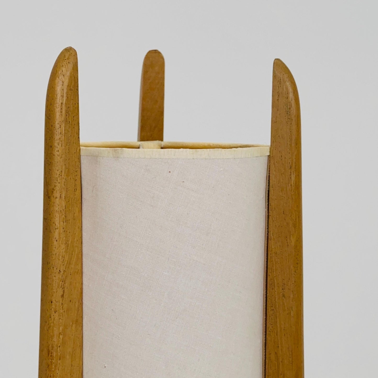 Mid-Century Danish Teak & Fabric Table Lamp | 1960s Sweden