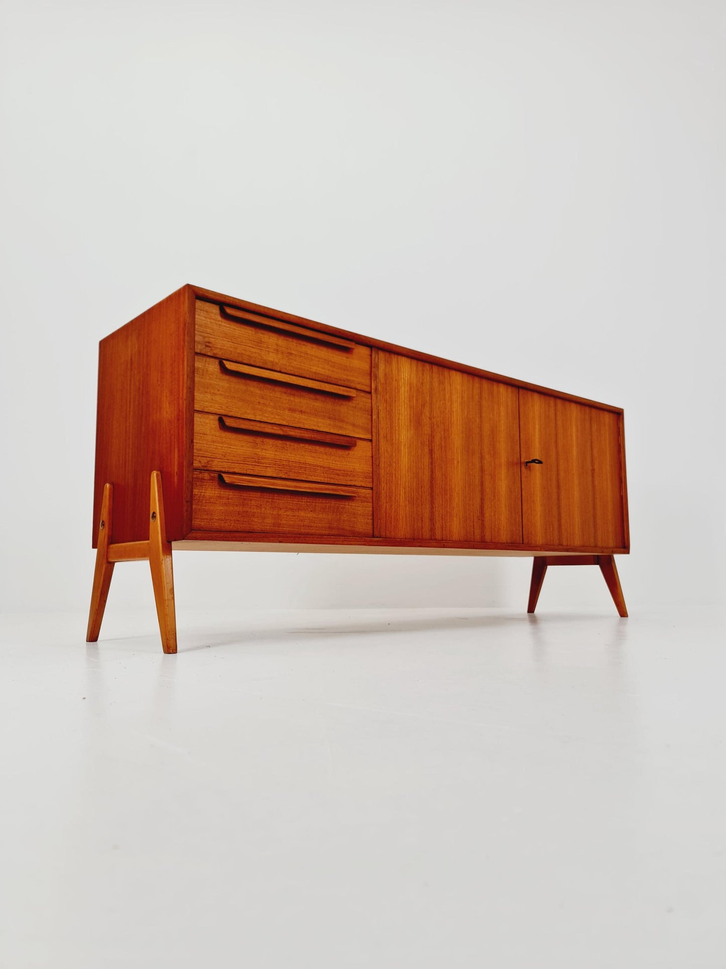 Mid Century Modern German Teak sideboard By Telkamphaus Möbel 1960s