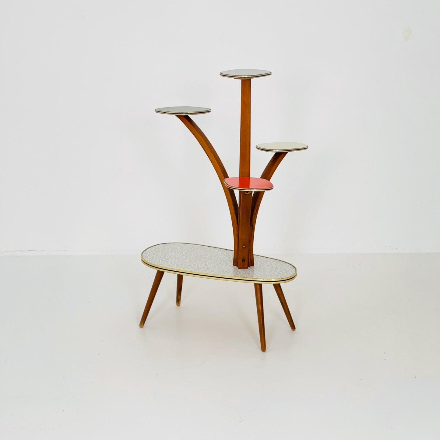 Rare Original Mid-Century German Plant Stand – 1960s Retro Flower Table Germany