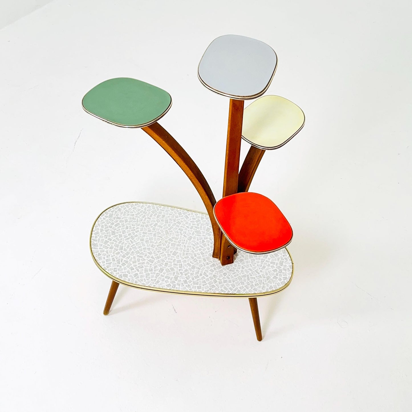 Rare Original Mid-Century German Plant Stand – 1960s Retro Flower Table Germany