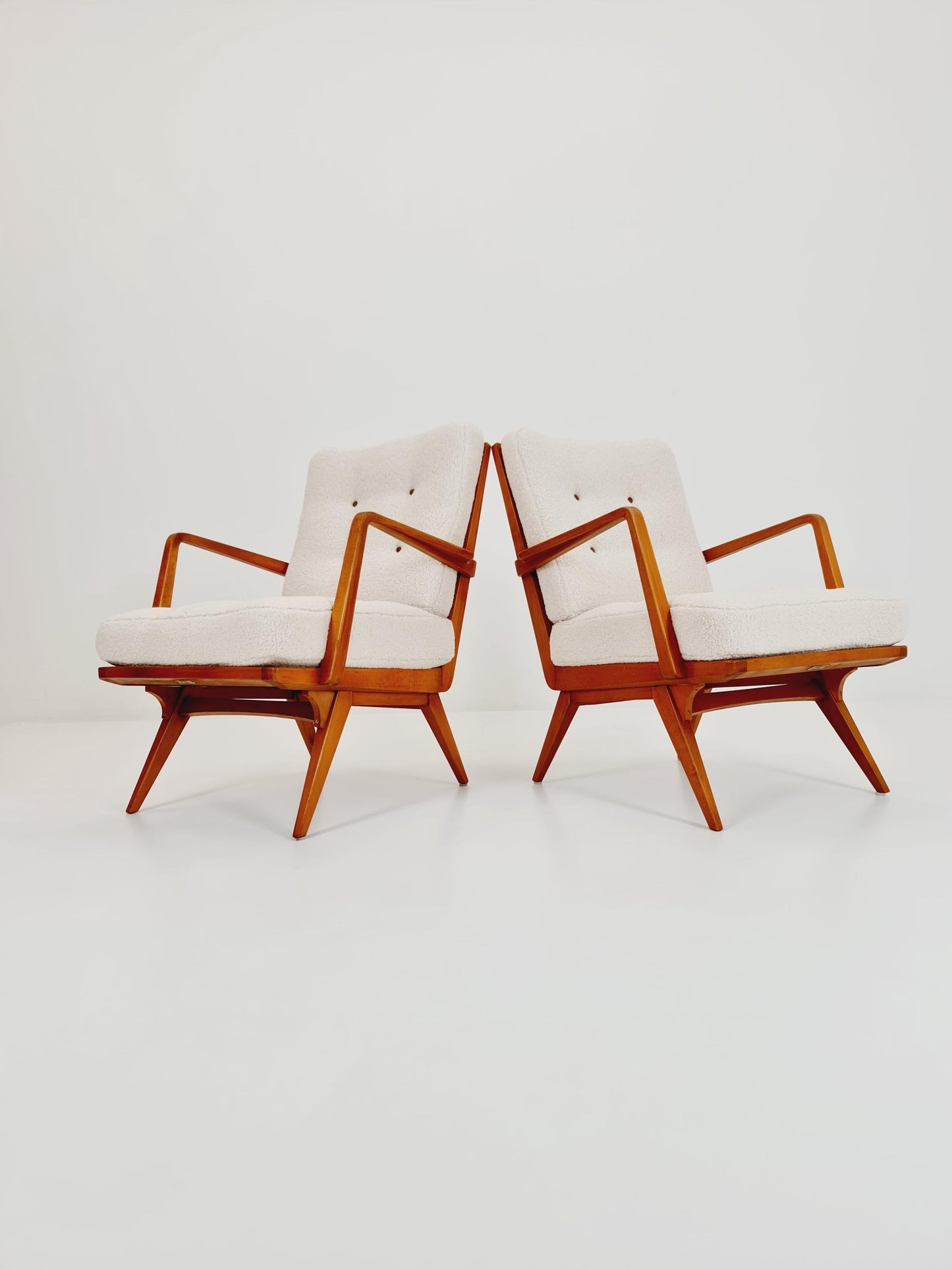 Midcentury easy chairs by Walter Knoll for Knoll Antimott , Germany, 1960s, Set of 2