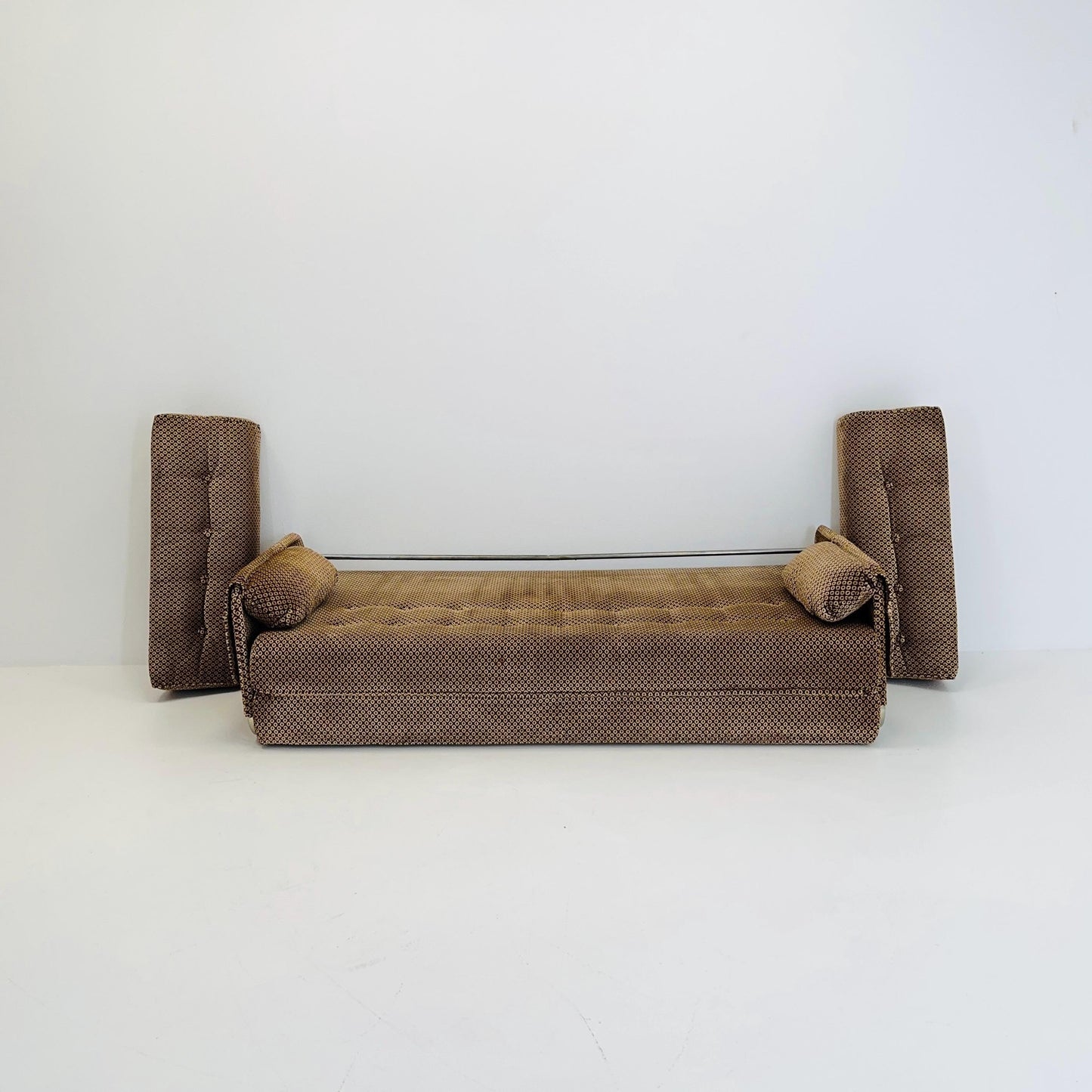 Mid Century Bauhaus Daybed Sofa Chrome Tubular Frame – 1980s Germany,