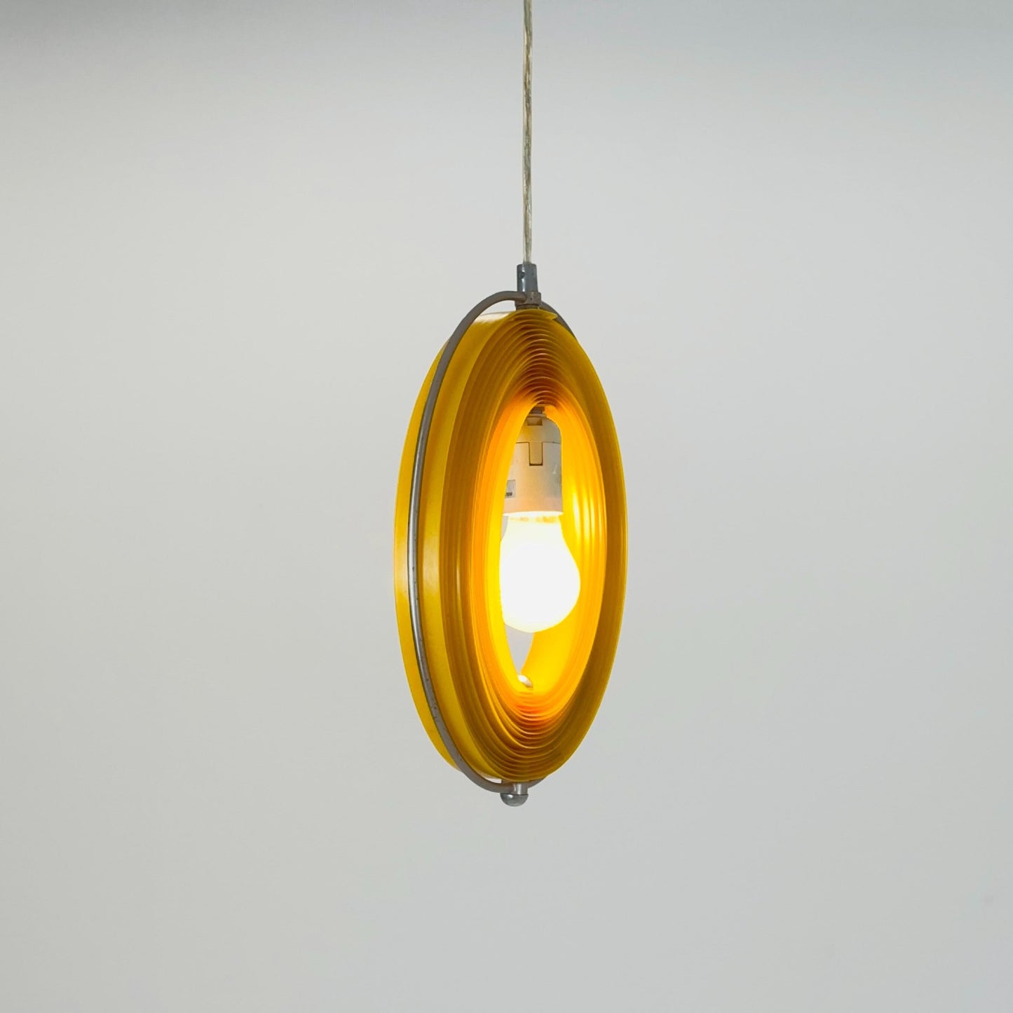 Mid-Century Yellow Moon Pendant Light by Kare Design – 1980s German Space Age Lamp