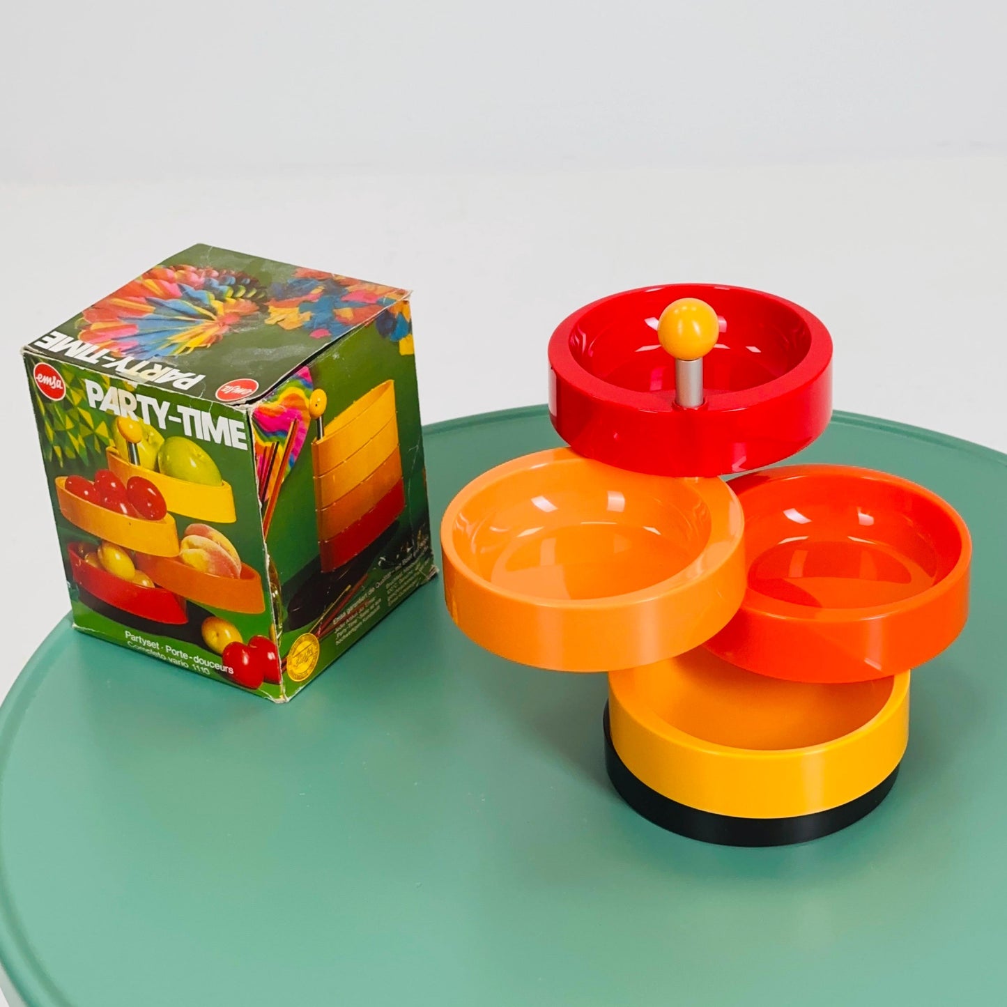 Space Age Snack Tower by Emsa – 1970s Pop Art Design, Made in W. Germany