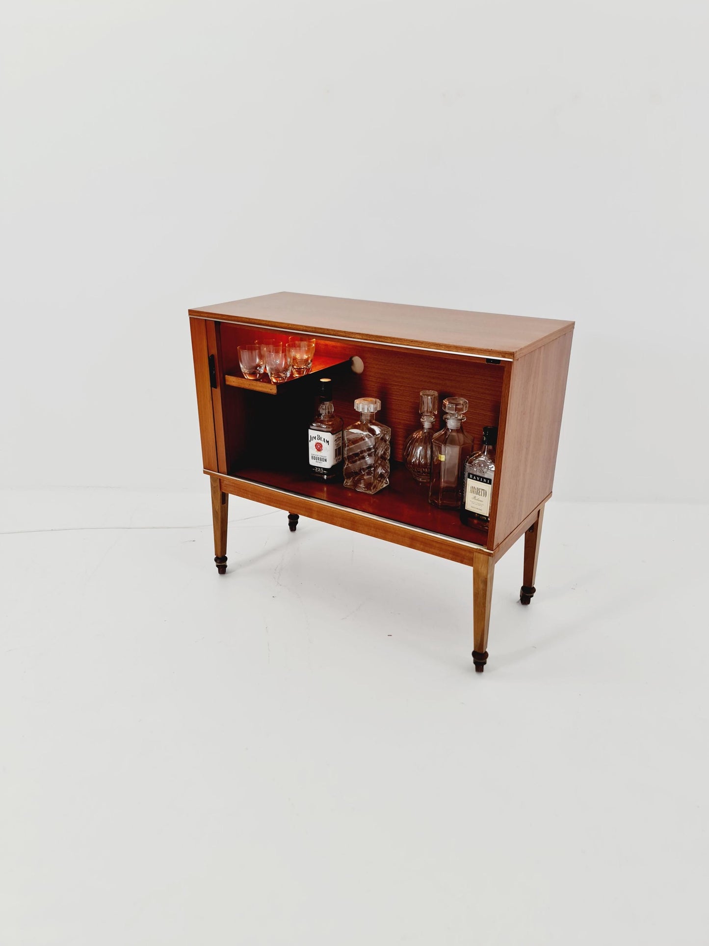Rare Mid century walnut German bar/ sideboard, 1950s