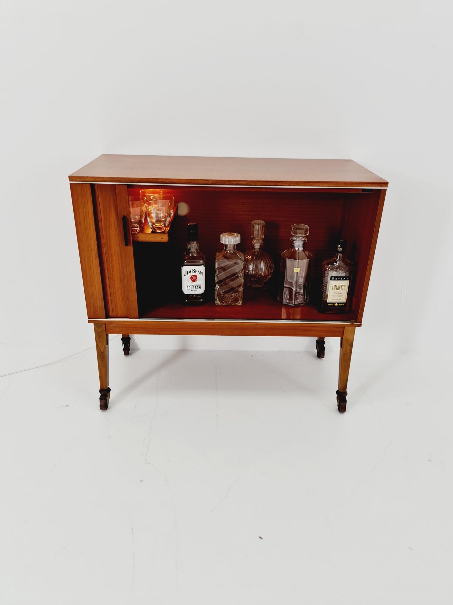 Rare Mid century walnut German bar/ sideboard, 1950s