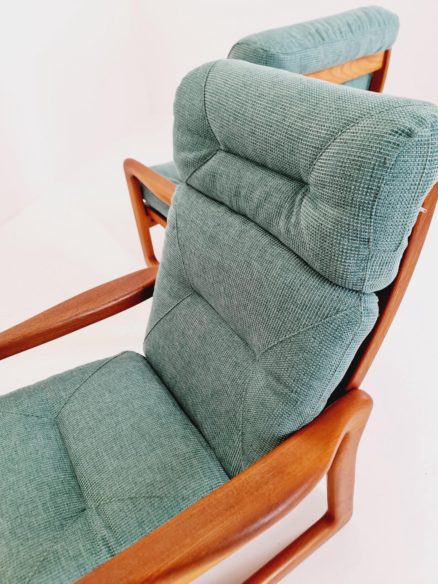 Mid century teak easy lounge chairs by Holstebro Möbelfabrik A/S , 1960s