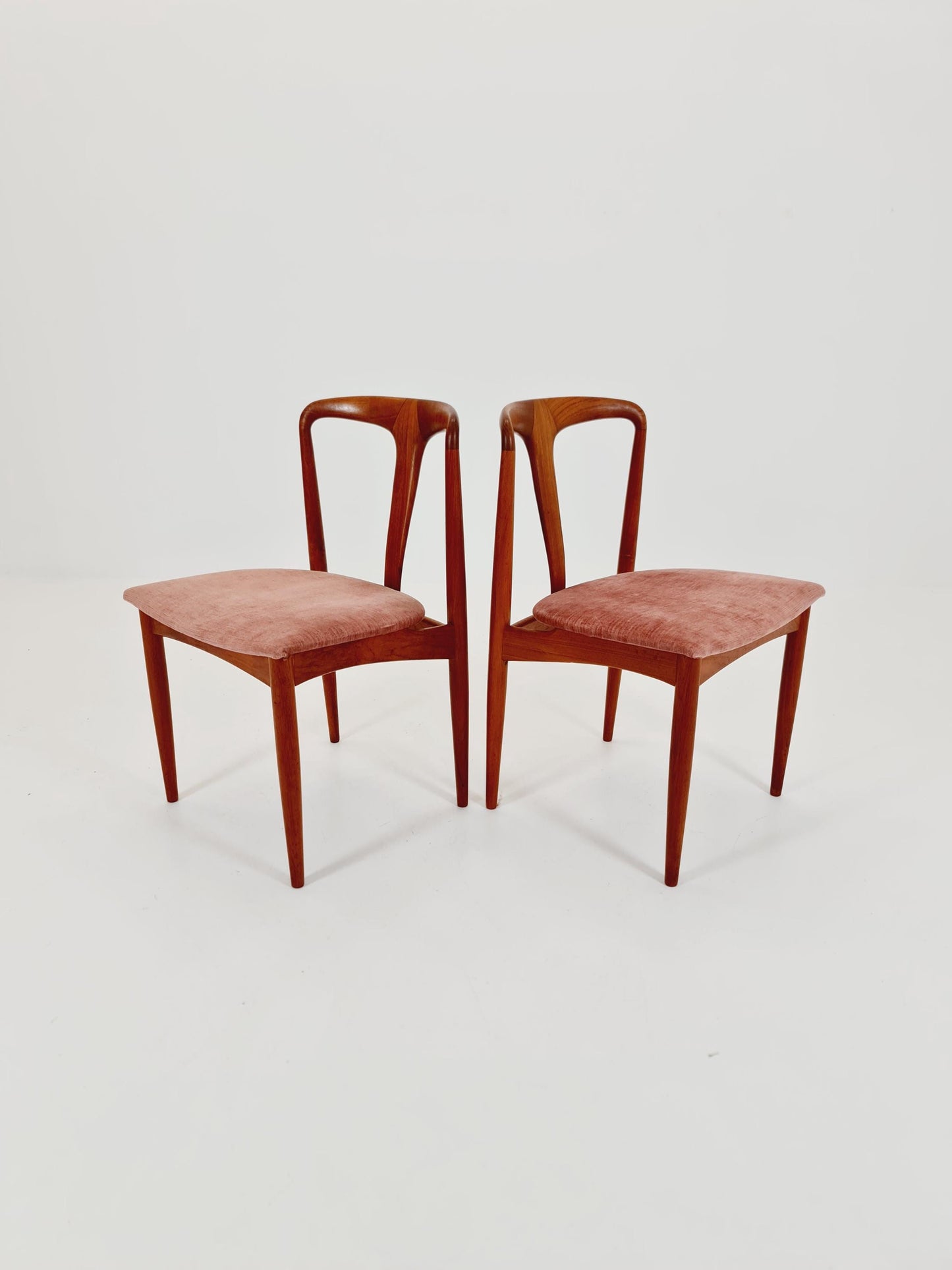Vintage Danish teak dining chair by johannes Andersen for Uldum Mobelfabrik , 1960s set of 2,