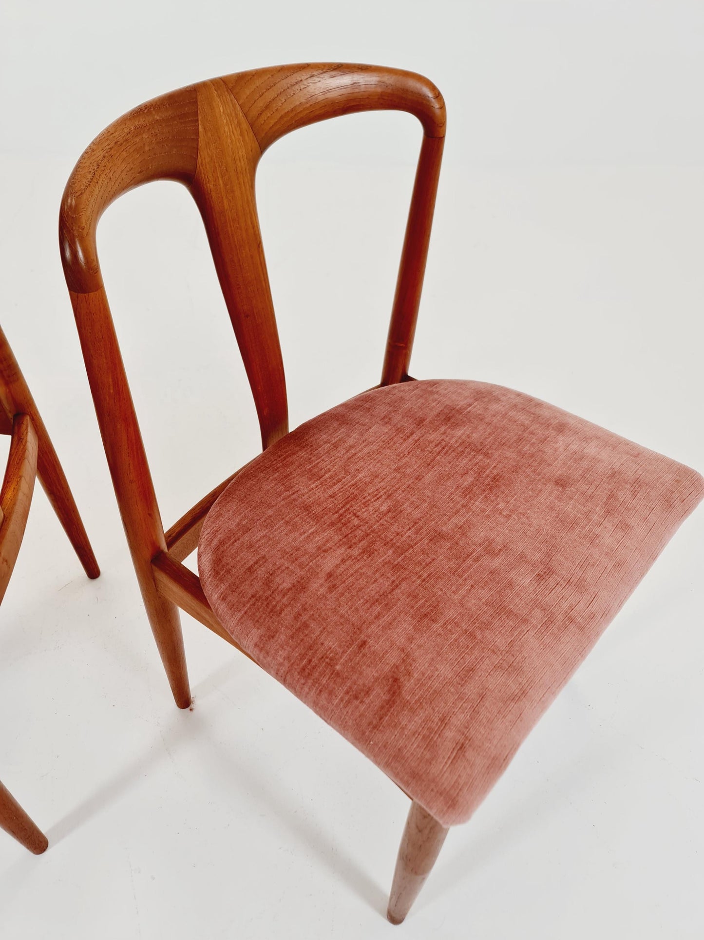 Vintage Danish teak dining chair by johannes Andersen for Uldum Mobelfabrik , 1960s set of 2,