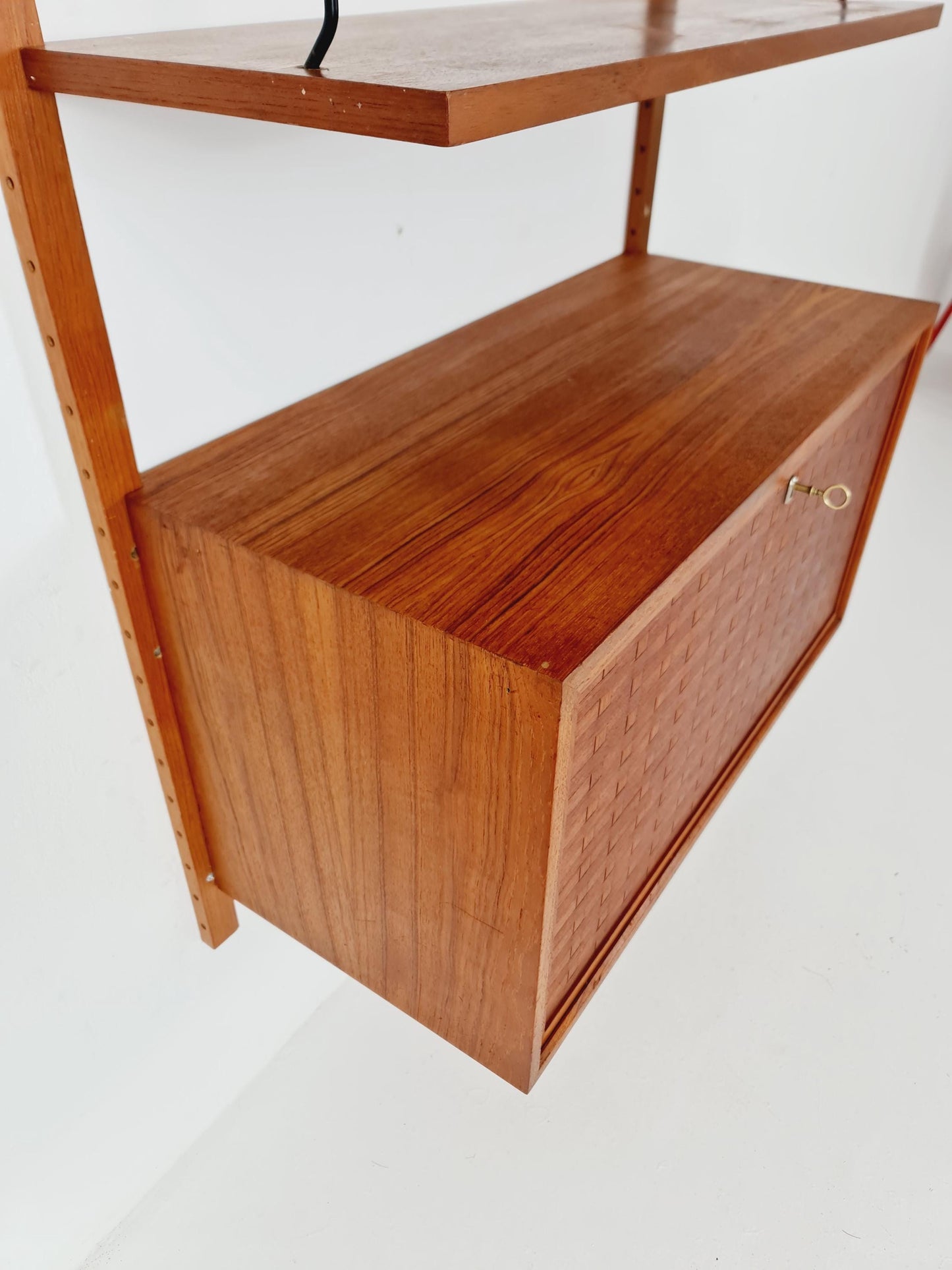 Mid century Danish Teak Wall Unit with Desk cabinet by Poul Cadovius for Royal,Denmark, 1960s